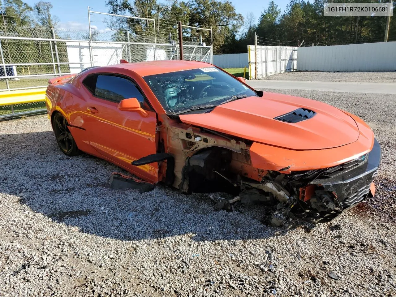 2019 Chevrolet Camaro Ss VIN: 1G1FH1R72K0106681 Lot: 78778854