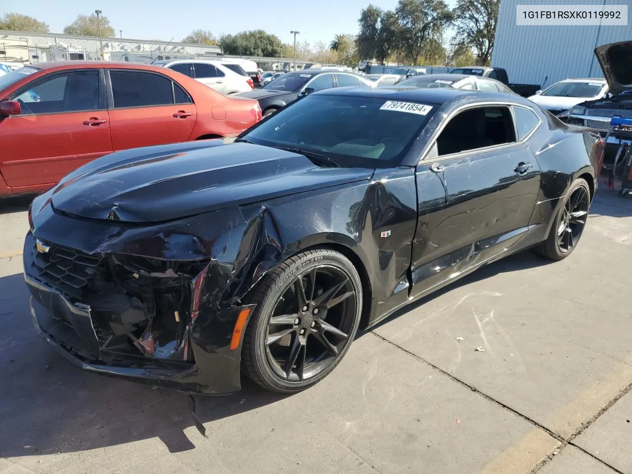 2019 Chevrolet Camaro Ls VIN: 1G1FB1RSXK0119992 Lot: 79741854