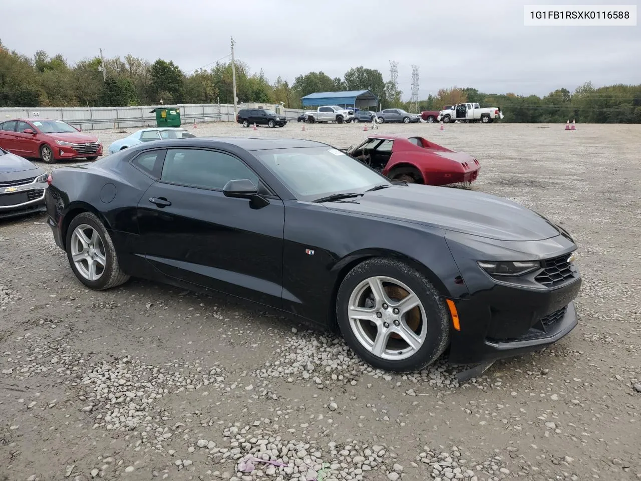 2019 Chevrolet Camaro Ls VIN: 1G1FB1RSXK0116588 Lot: 80093604