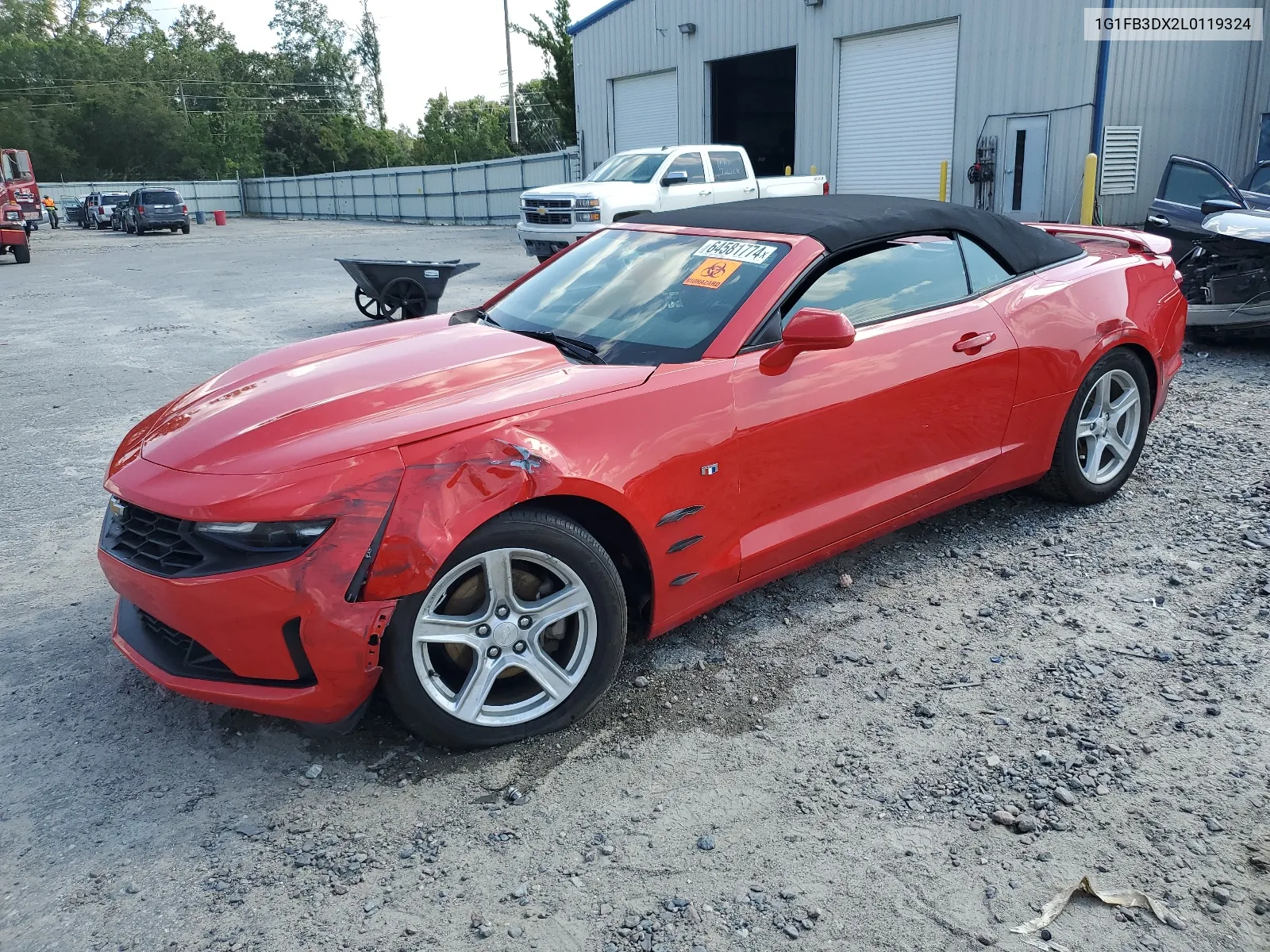 2020 Chevrolet Camaro Ls VIN: 1G1FB3DX2L0119324 Lot: 64581774