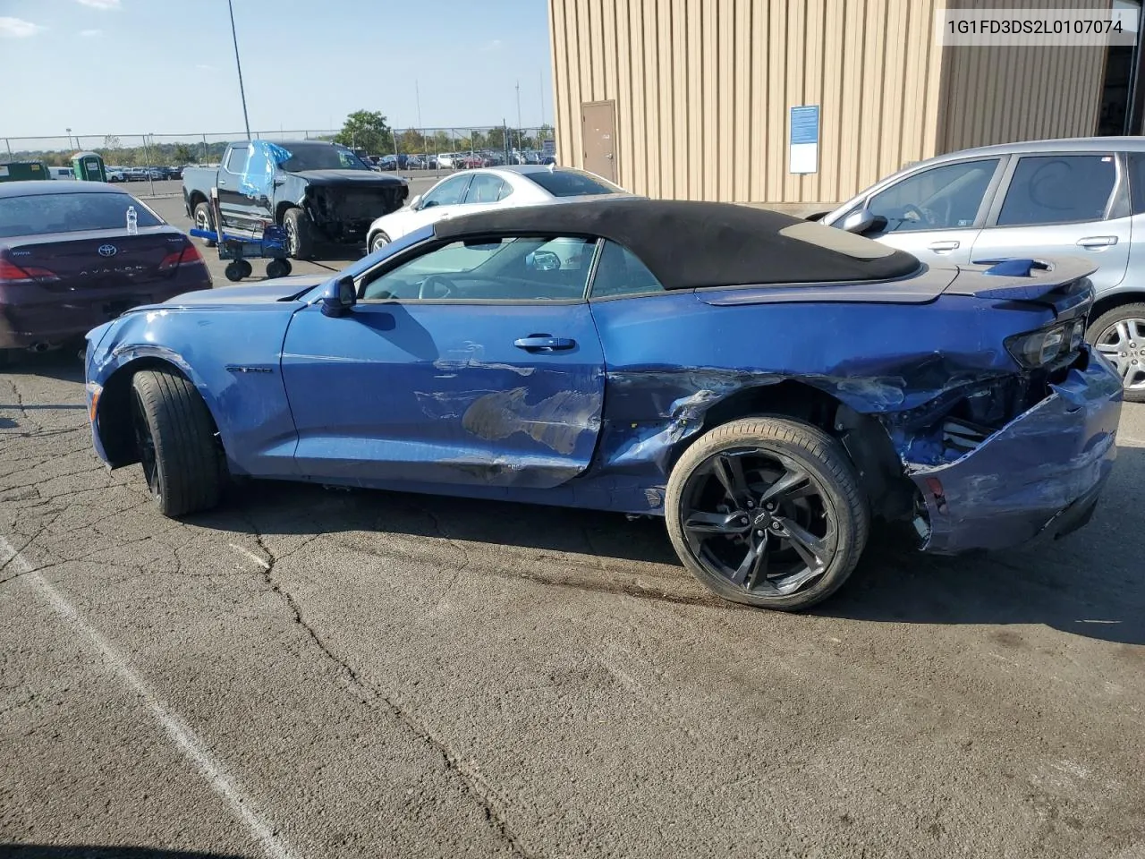 2020 Chevrolet Camaro Lt VIN: 1G1FD3DS2L0107074 Lot: 71386114