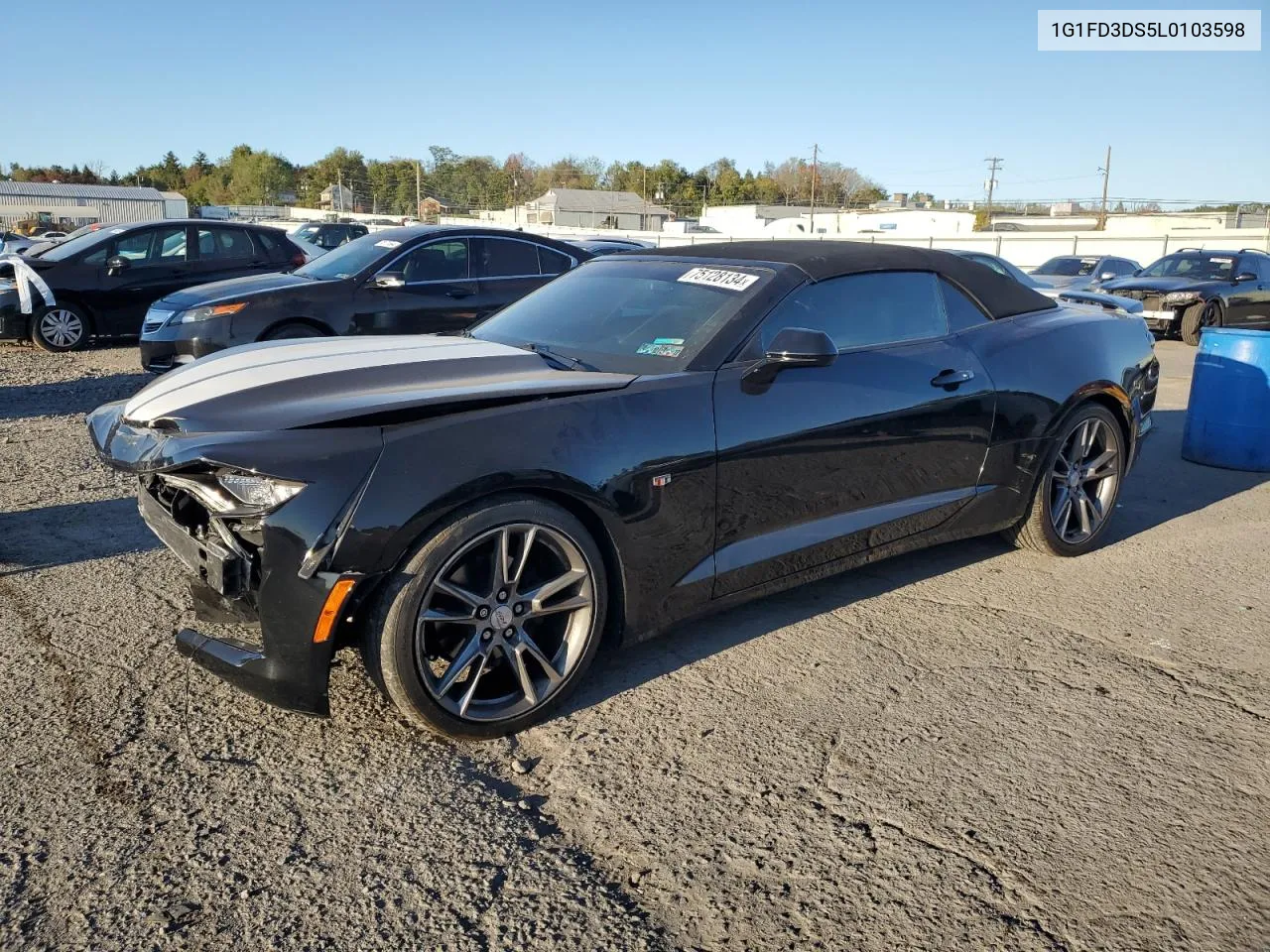 2020 Chevrolet Camaro Lt VIN: 1G1FD3DS5L0103598 Lot: 75128134