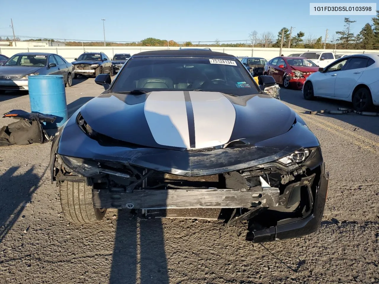 2020 Chevrolet Camaro Lt VIN: 1G1FD3DS5L0103598 Lot: 75128134