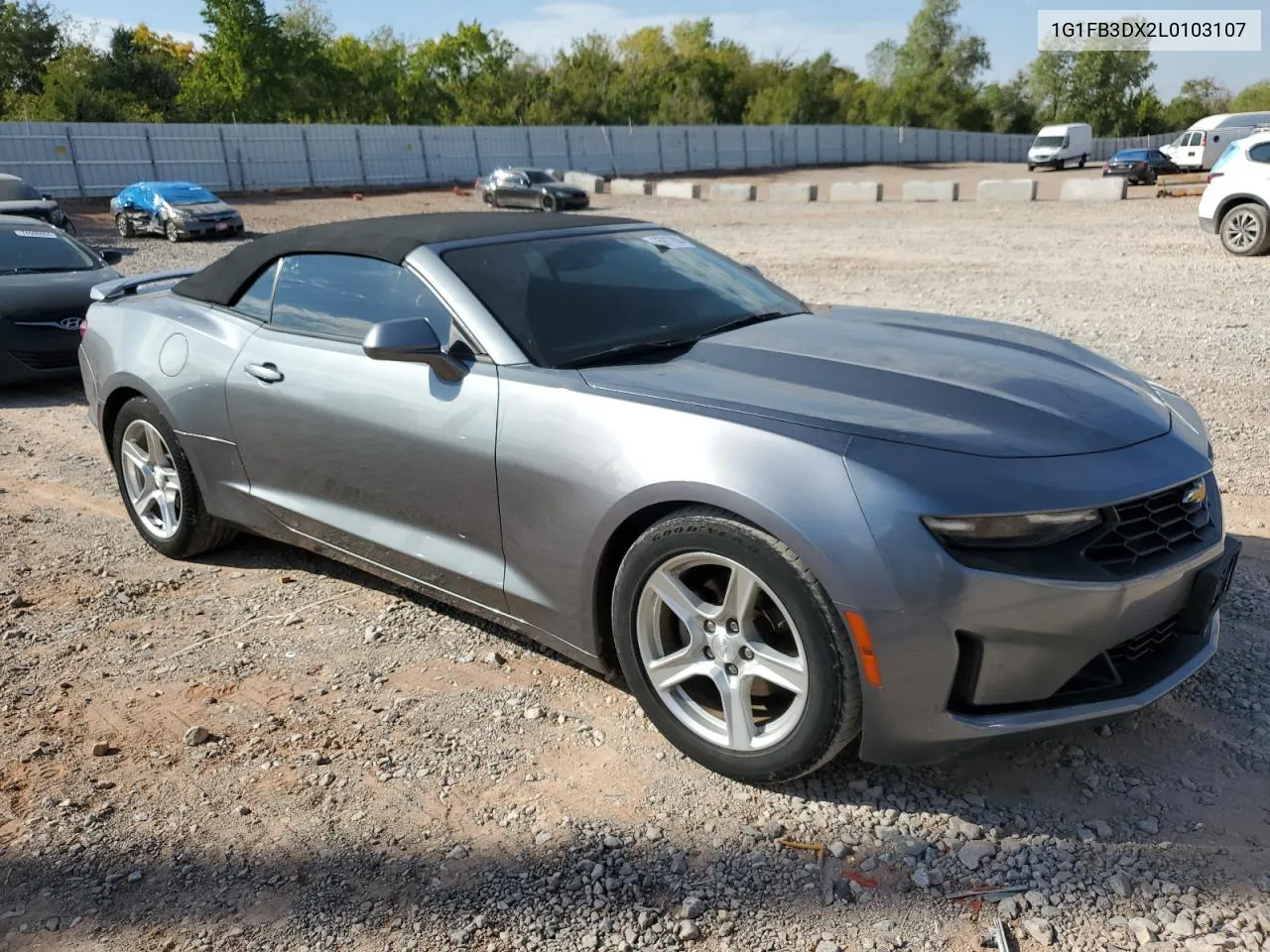 2020 Chevrolet Camaro Ls VIN: 1G1FB3DX2L0103107 Lot: 75917804