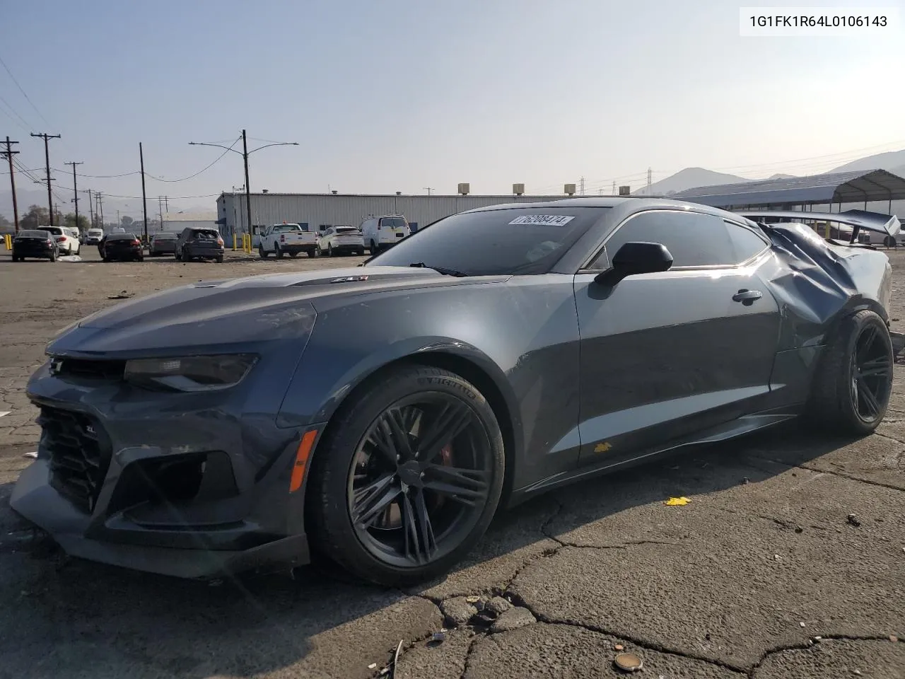 2020 Chevrolet Camaro Zl1 VIN: 1G1FK1R64L0106143 Lot: 76208474