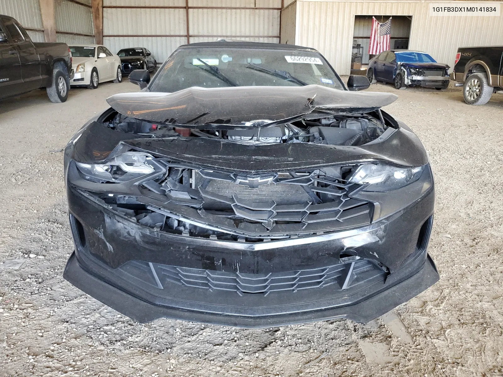 2021 Chevrolet Camaro Ls VIN: 1G1FB3DX1M0141834 Lot: 66292954