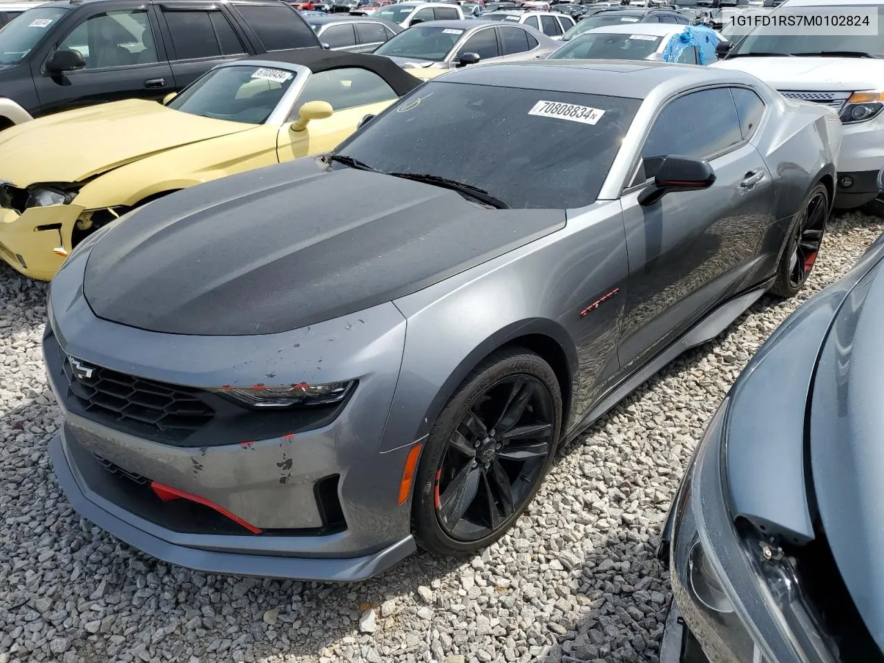 2021 Chevrolet Camaro Lt VIN: 1G1FD1RS7M0102824 Lot: 70808834