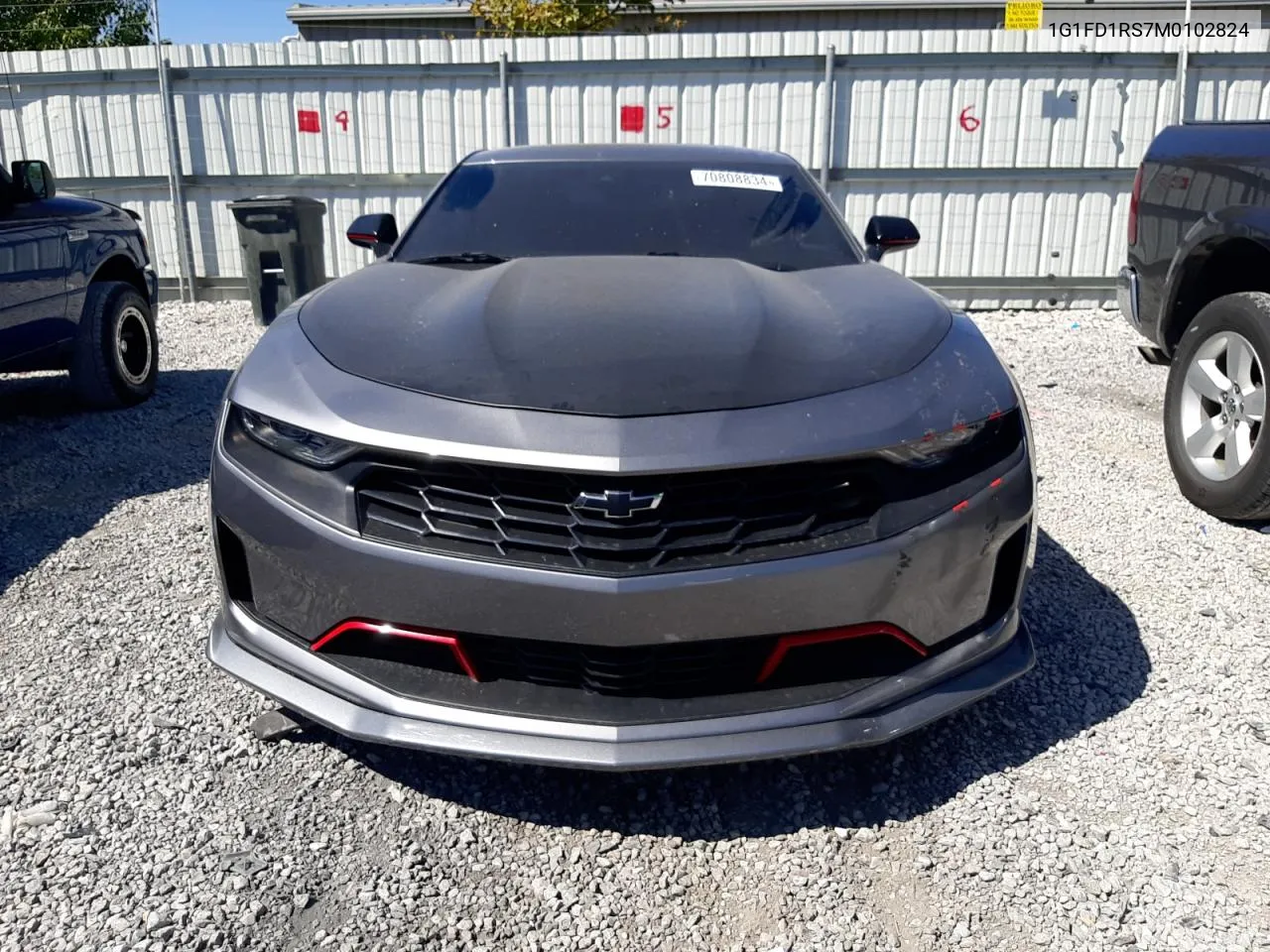 2021 Chevrolet Camaro Lt VIN: 1G1FD1RS7M0102824 Lot: 70808834