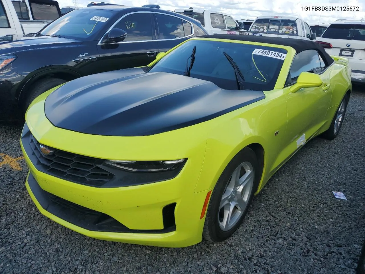 2021 Chevrolet Camaro Ls VIN: 1G1FB3DS3M0125672 Lot: 74801434