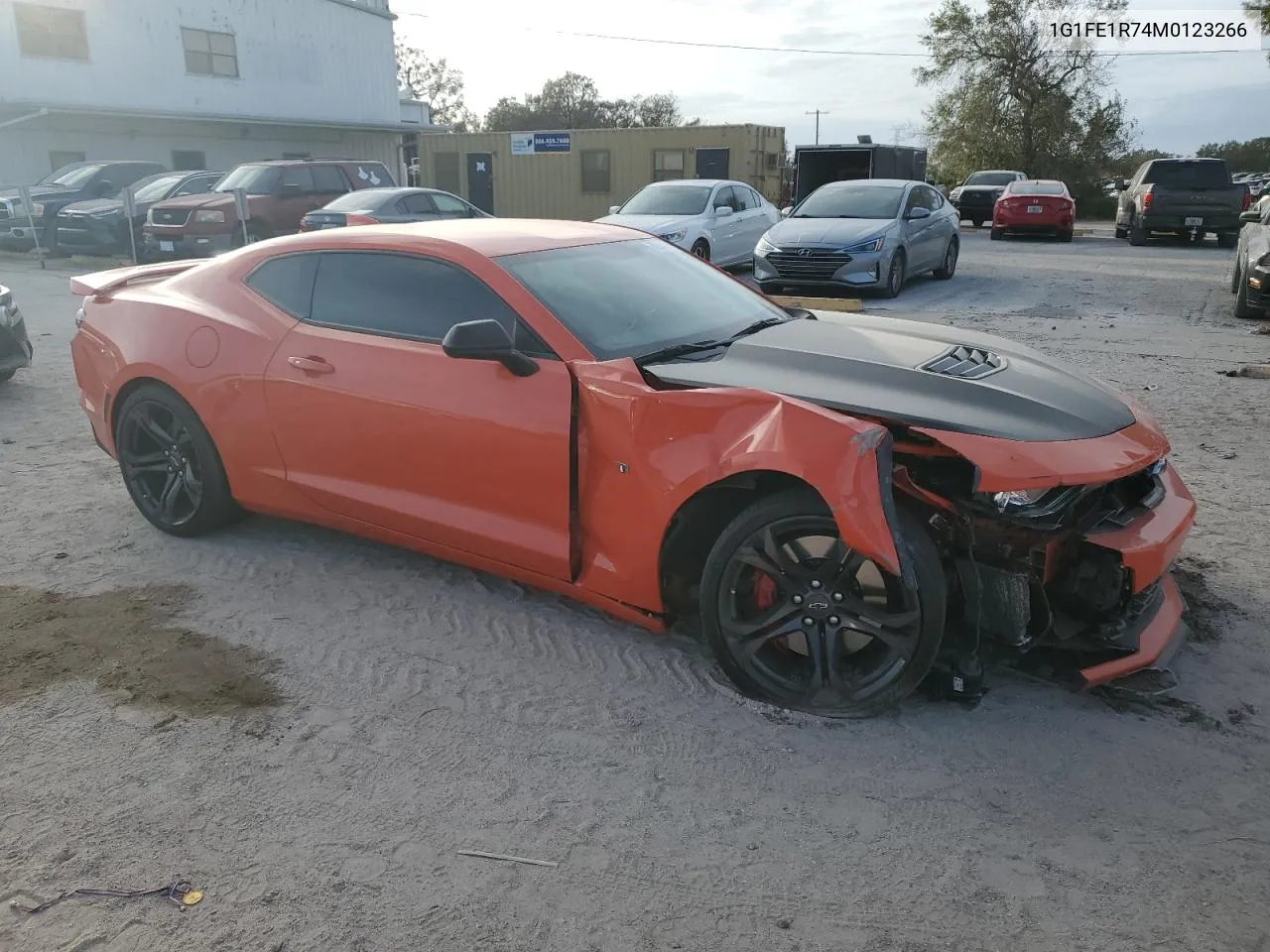 2021 Chevrolet Camaro Lz VIN: 1G1FE1R74M0123266 Lot: 76964624