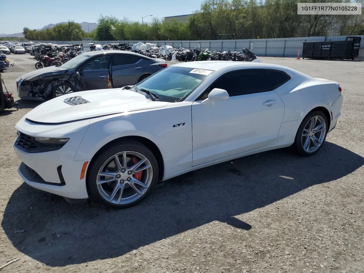 2022 Chevrolet Camaro Lt1 VIN: 1G1FF1R77N0105228 Lot: 68142084