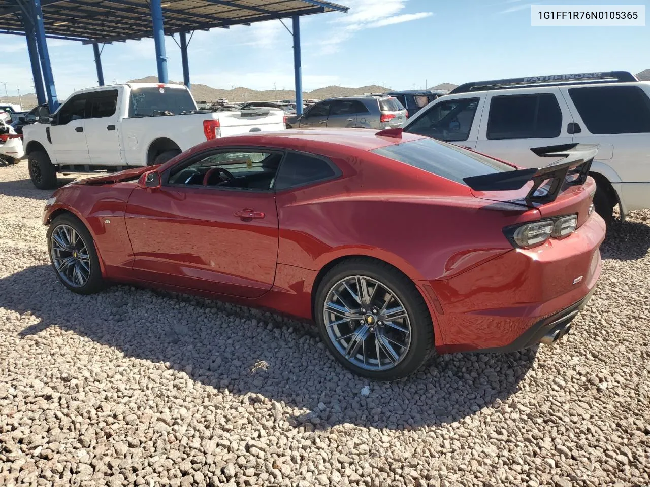 2022 Chevrolet Camaro Lt1 VIN: 1G1FF1R76N0105365 Lot: 71639344