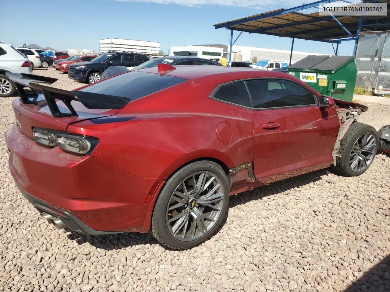 2022 Chevrolet Camaro Lt1 VIN: 1G1FF1R76N0105365 Lot: 71639344