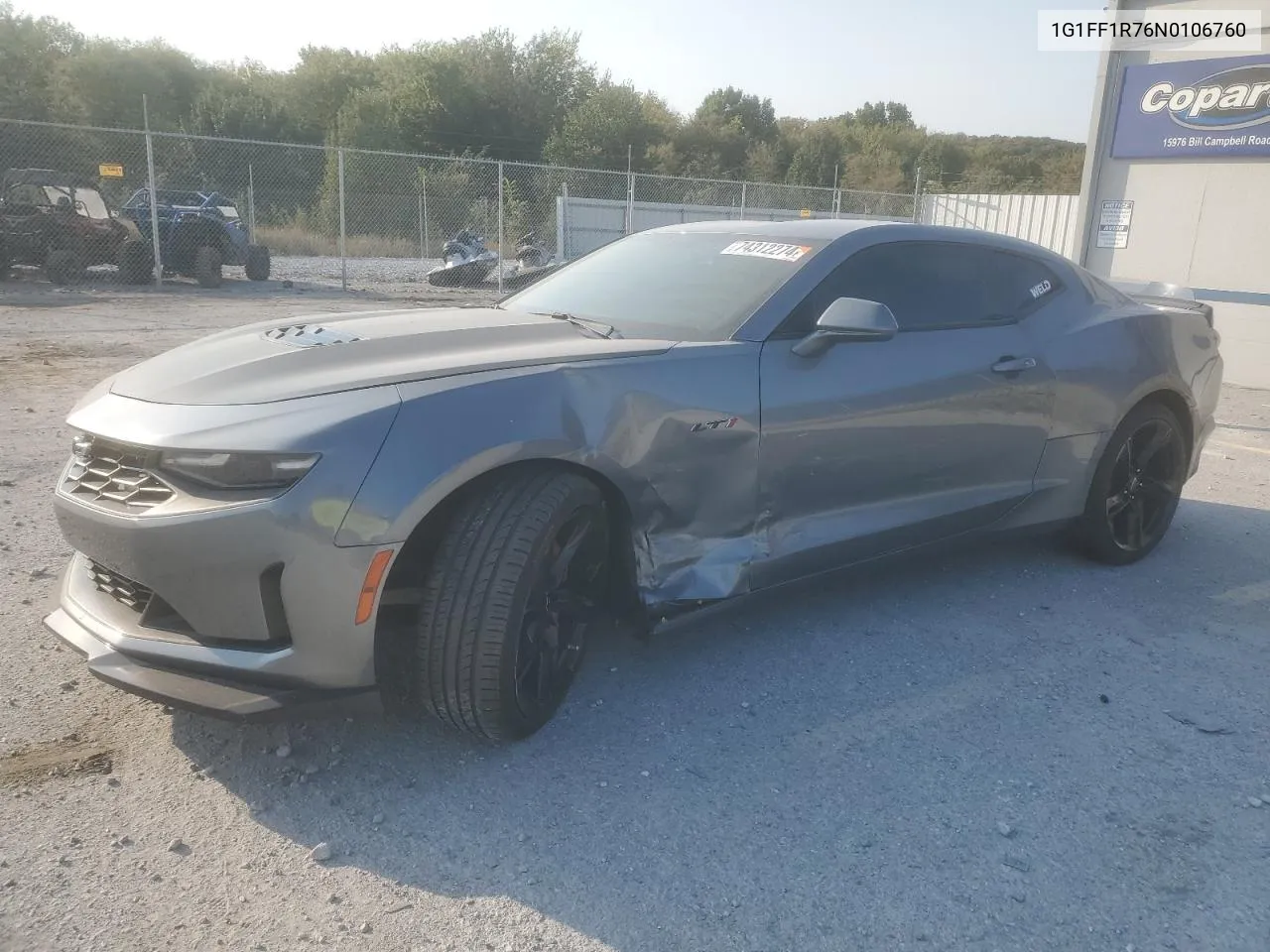 2022 Chevrolet Camaro Lt1 VIN: 1G1FF1R76N0106760 Lot: 74312274