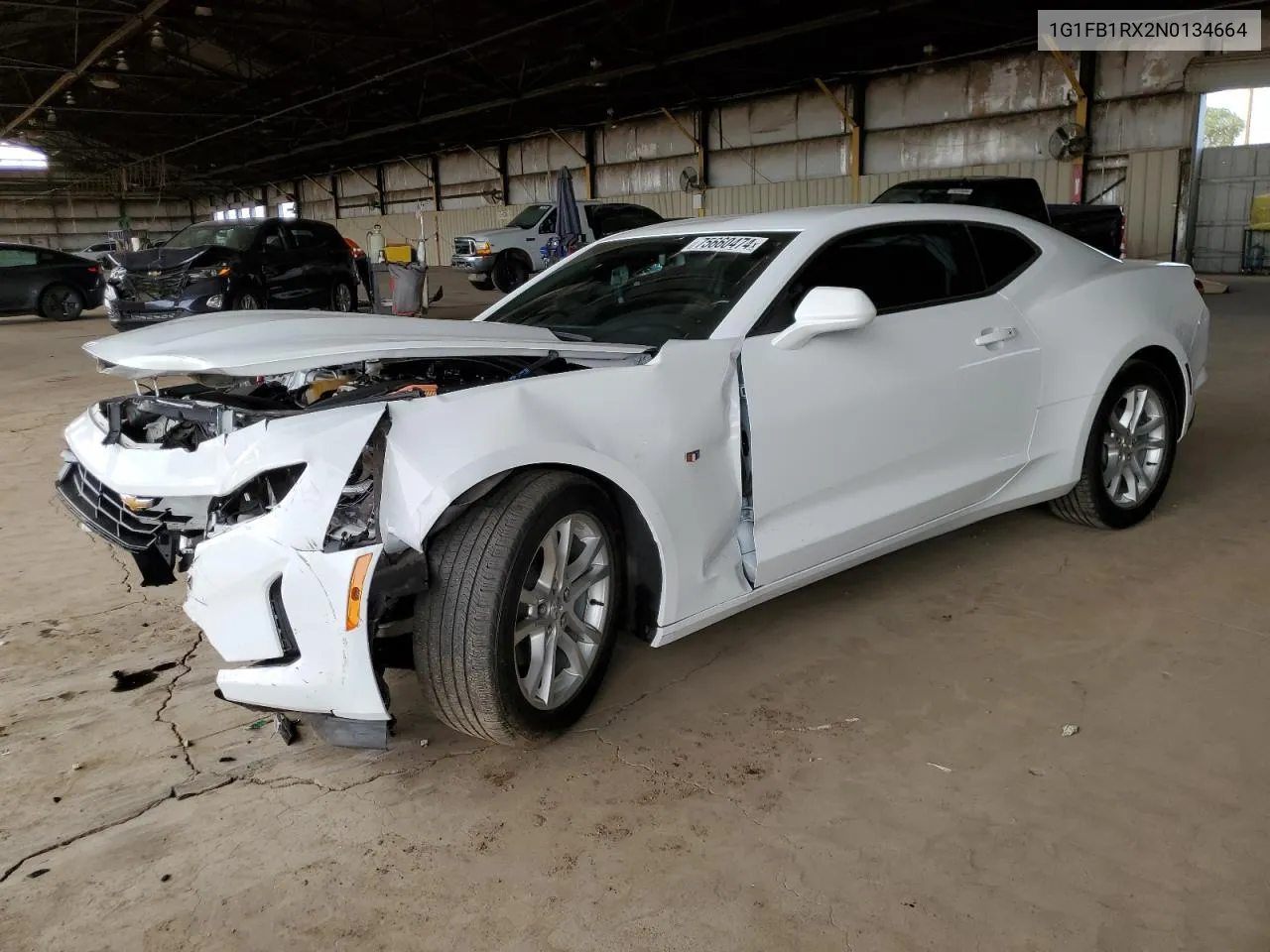 2022 Chevrolet Camaro Ls VIN: 1G1FB1RX2N0134664 Lot: 75660474