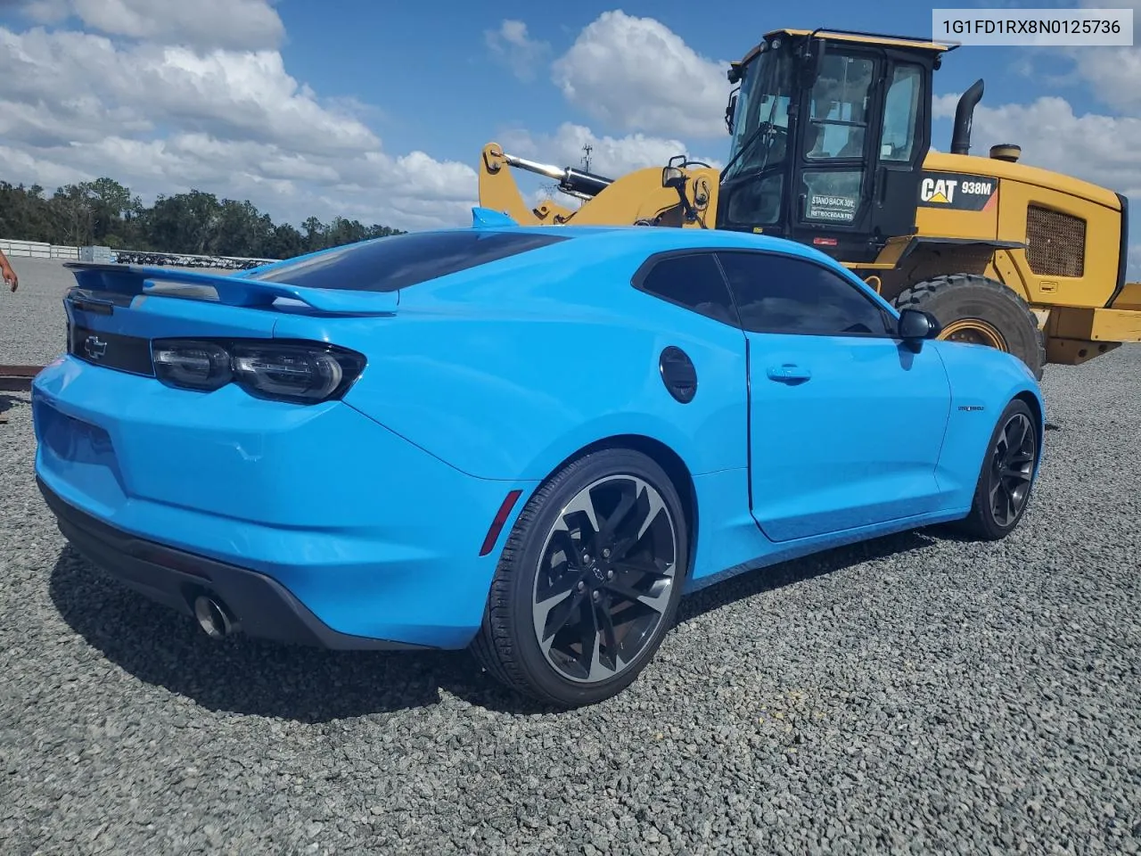 2022 Chevrolet Camaro Lt VIN: 1G1FD1RX8N0125736 Lot: 77250134