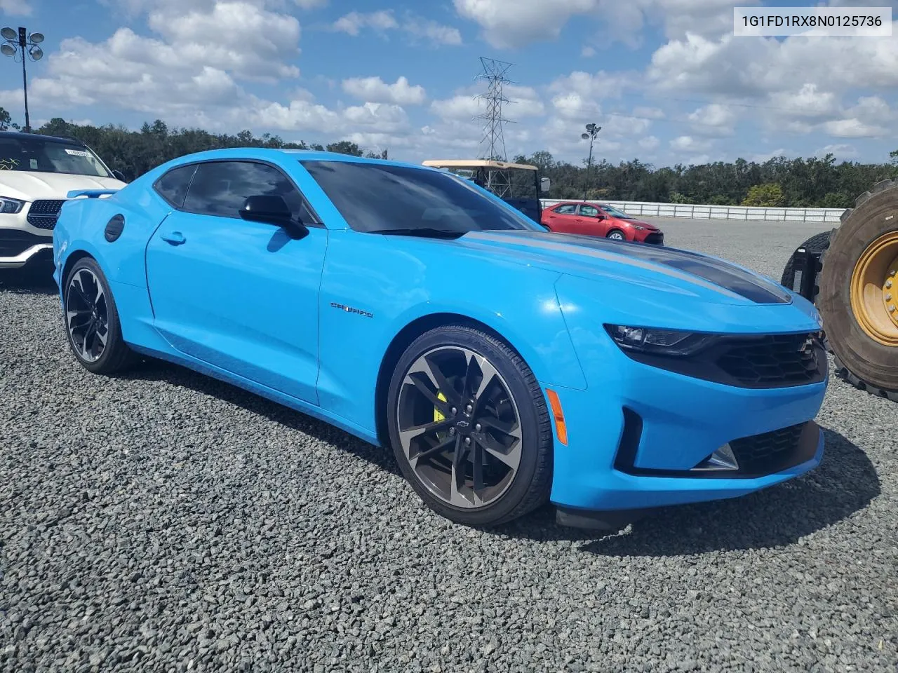 2022 Chevrolet Camaro Lt VIN: 1G1FD1RX8N0125736 Lot: 77250134