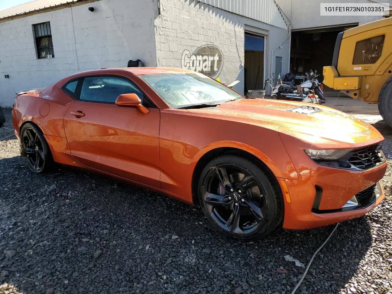 2022 Chevrolet Camaro Lt1 VIN: 1G1FE1R73N0103351 Lot: 77611654