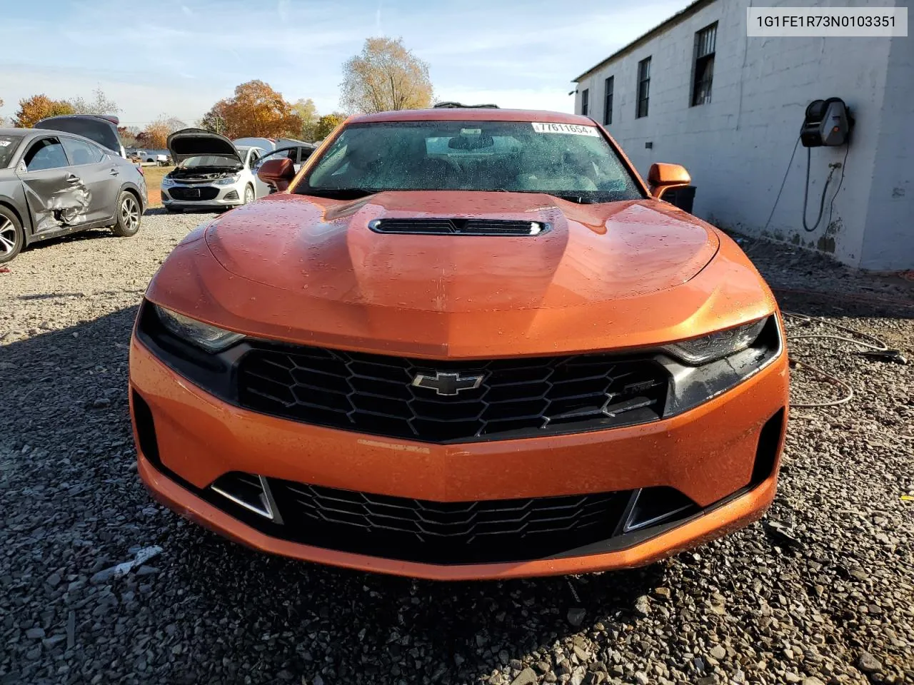 2022 Chevrolet Camaro Lt1 VIN: 1G1FE1R73N0103351 Lot: 77611654