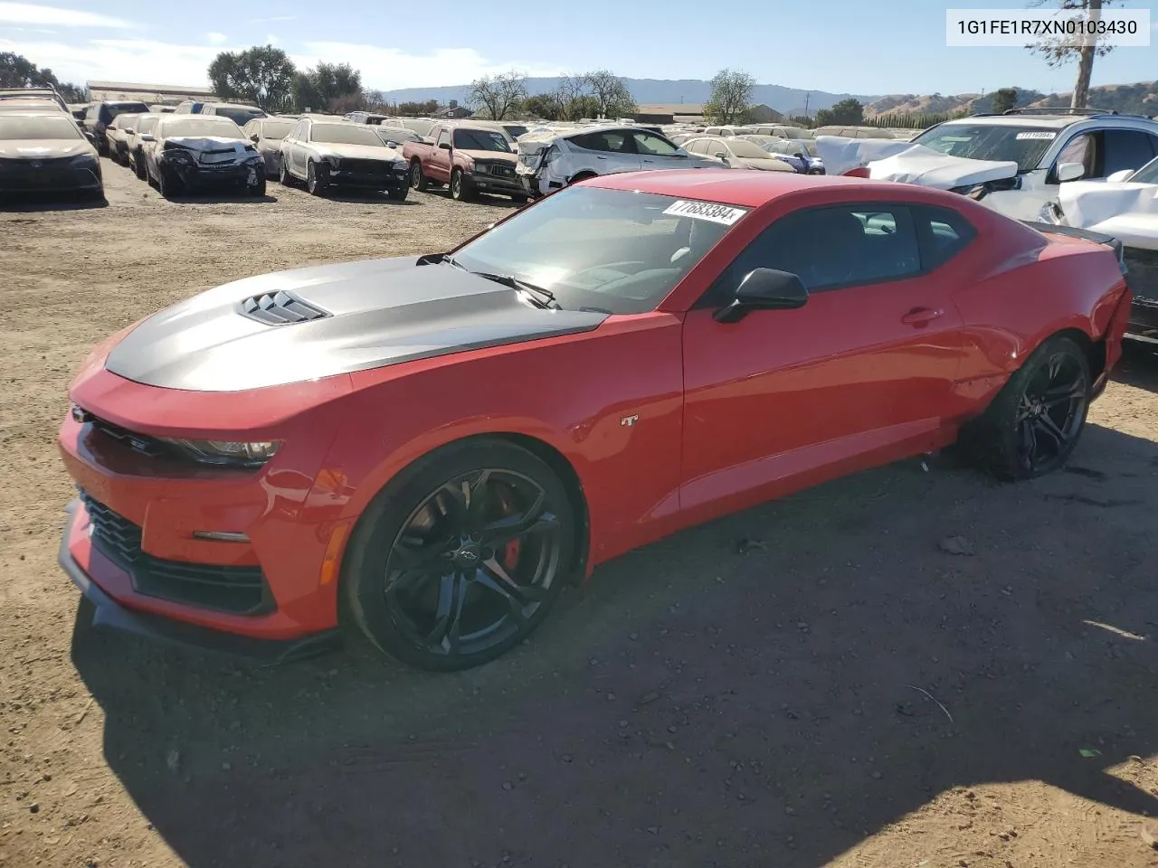 2022 Chevrolet Camaro Lt1 VIN: 1G1FE1R7XN0103430 Lot: 77683384