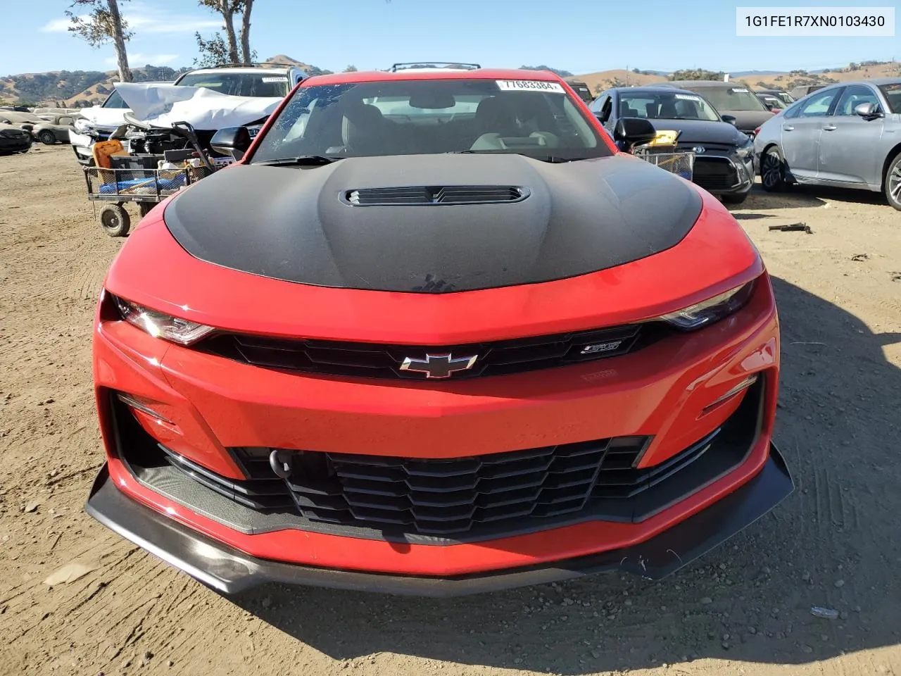 2022 Chevrolet Camaro Lt1 VIN: 1G1FE1R7XN0103430 Lot: 77683384