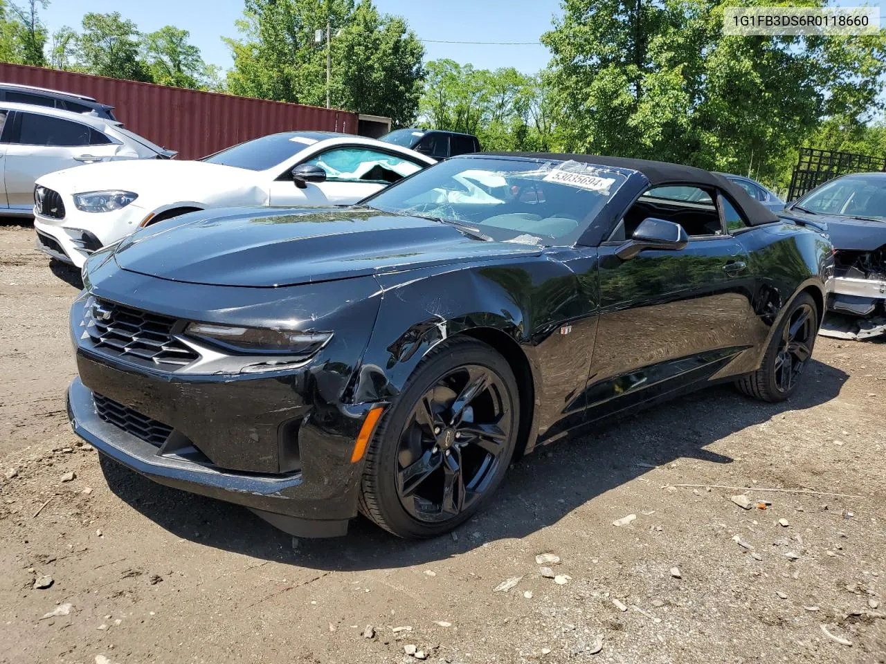 2024 Chevrolet Camaro Ls VIN: 1G1FB3DS6R0118660 Lot: 53035694