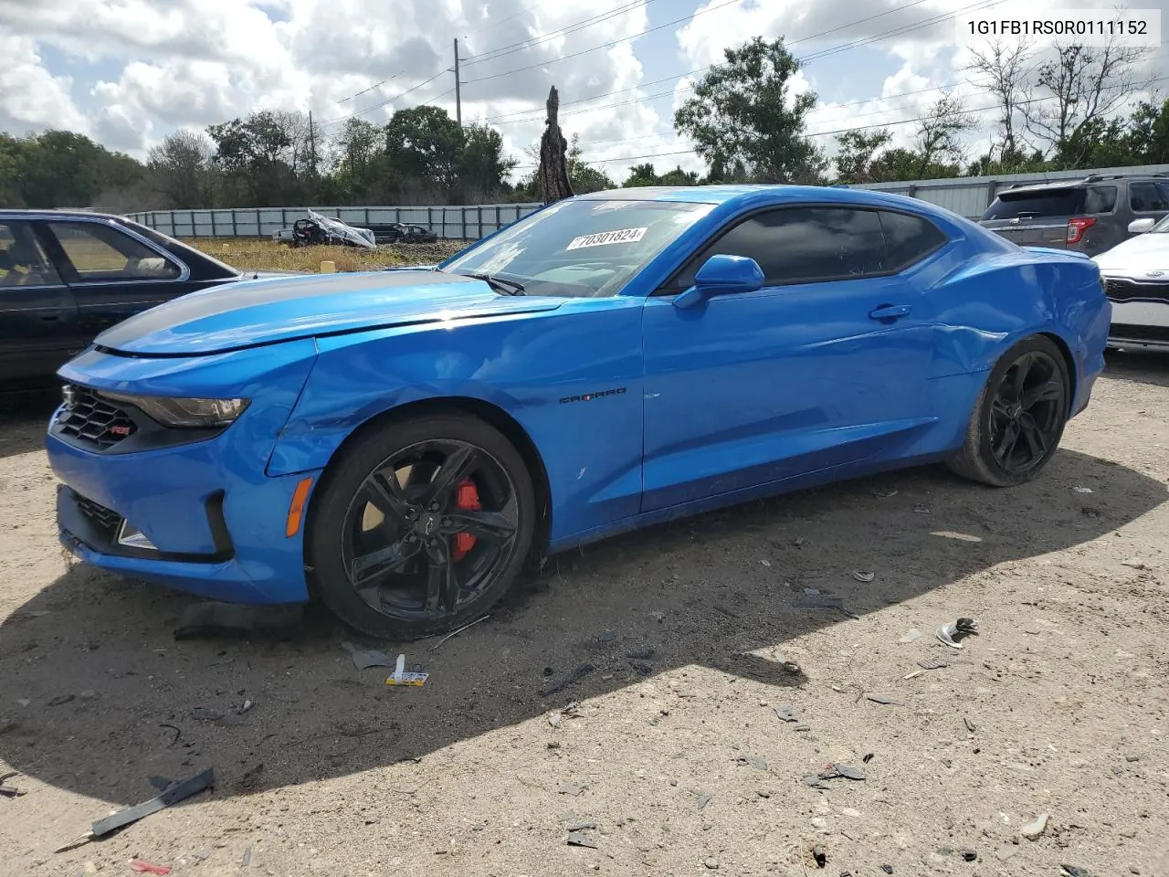 2024 Chevrolet Camaro Ls VIN: 1G1FB1RS0R0111152 Lot: 70301824