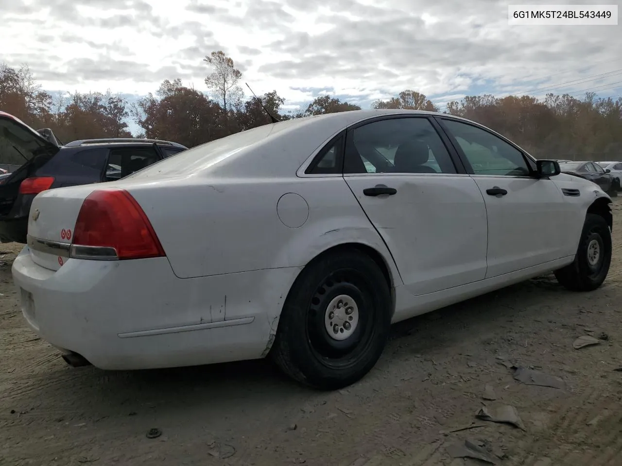 2011 Chevrolet Caprice Police VIN: 6G1MK5T24BL543449 Lot: 79116504