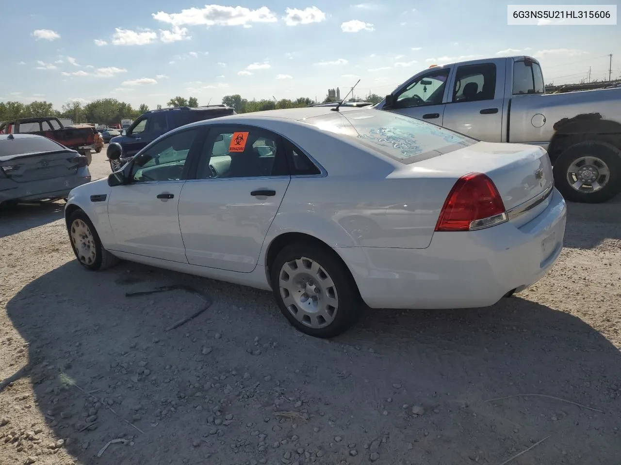 2017 Chevrolet Caprice Police VIN: 6G3NS5U21HL315606 Lot: 72030134