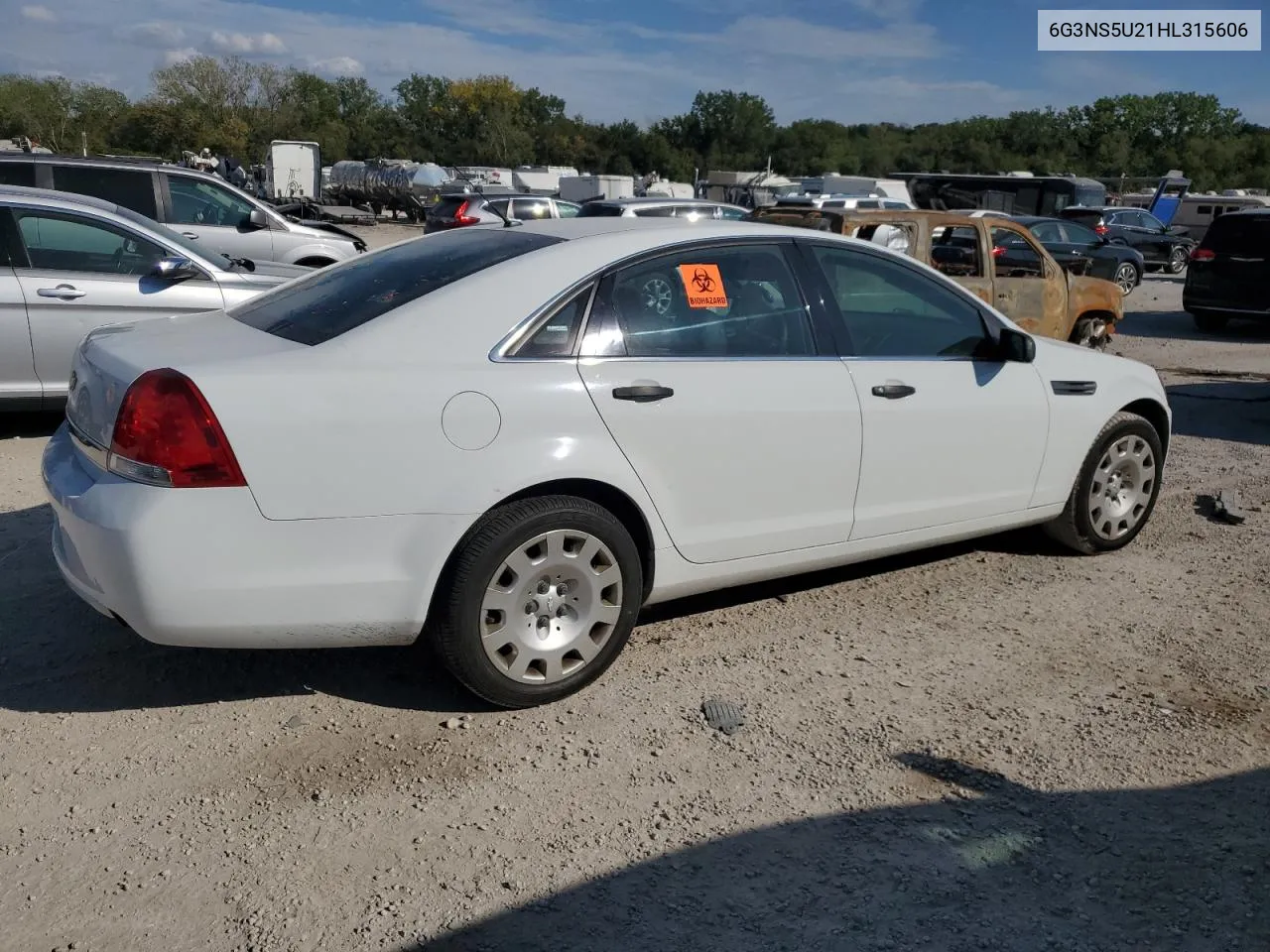 2017 Chevrolet Caprice Police VIN: 6G3NS5U21HL315606 Lot: 72030134