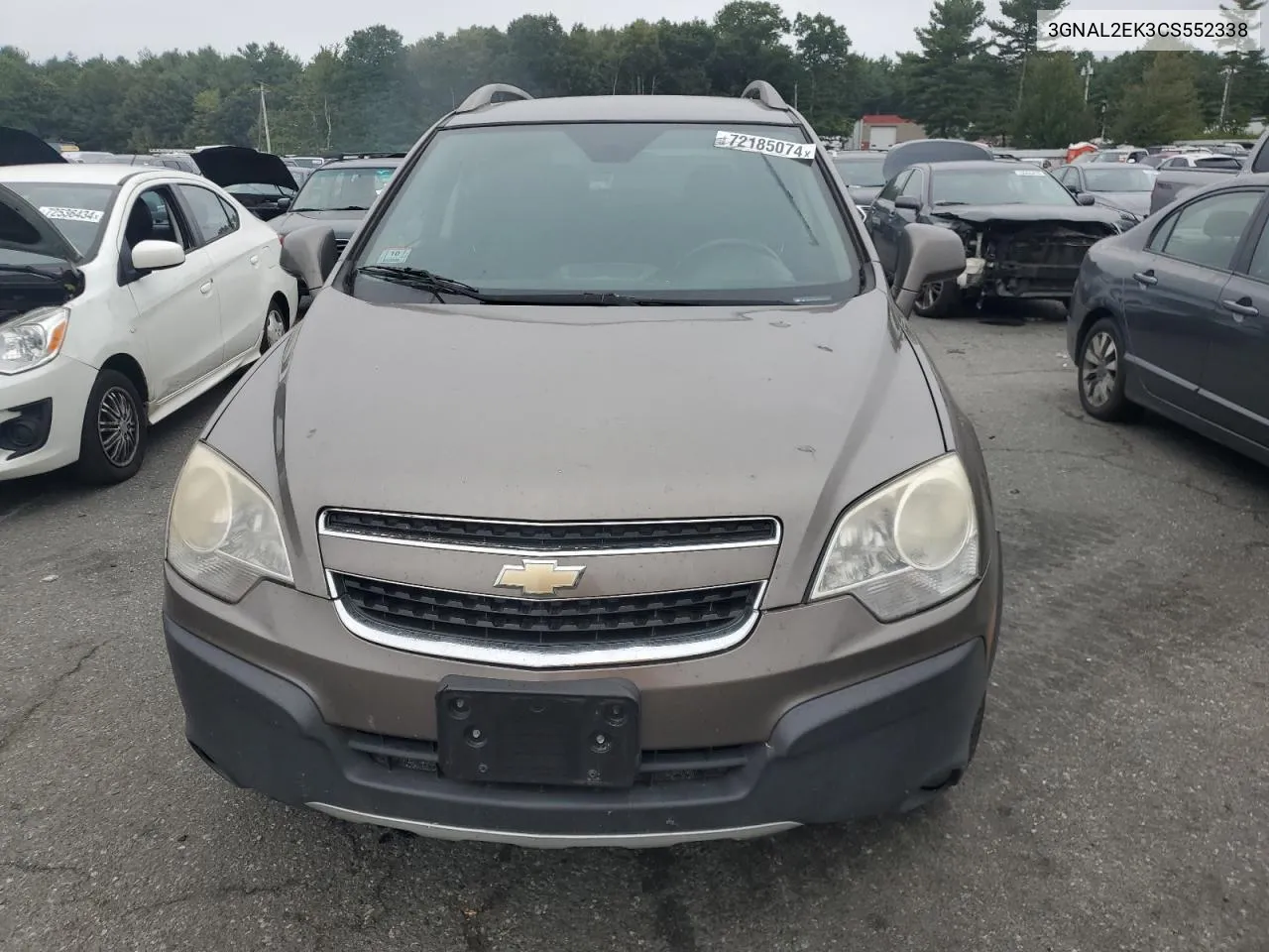 2012 Chevrolet Captiva Sport VIN: 3GNAL2EK3CS552338 Lot: 72861004