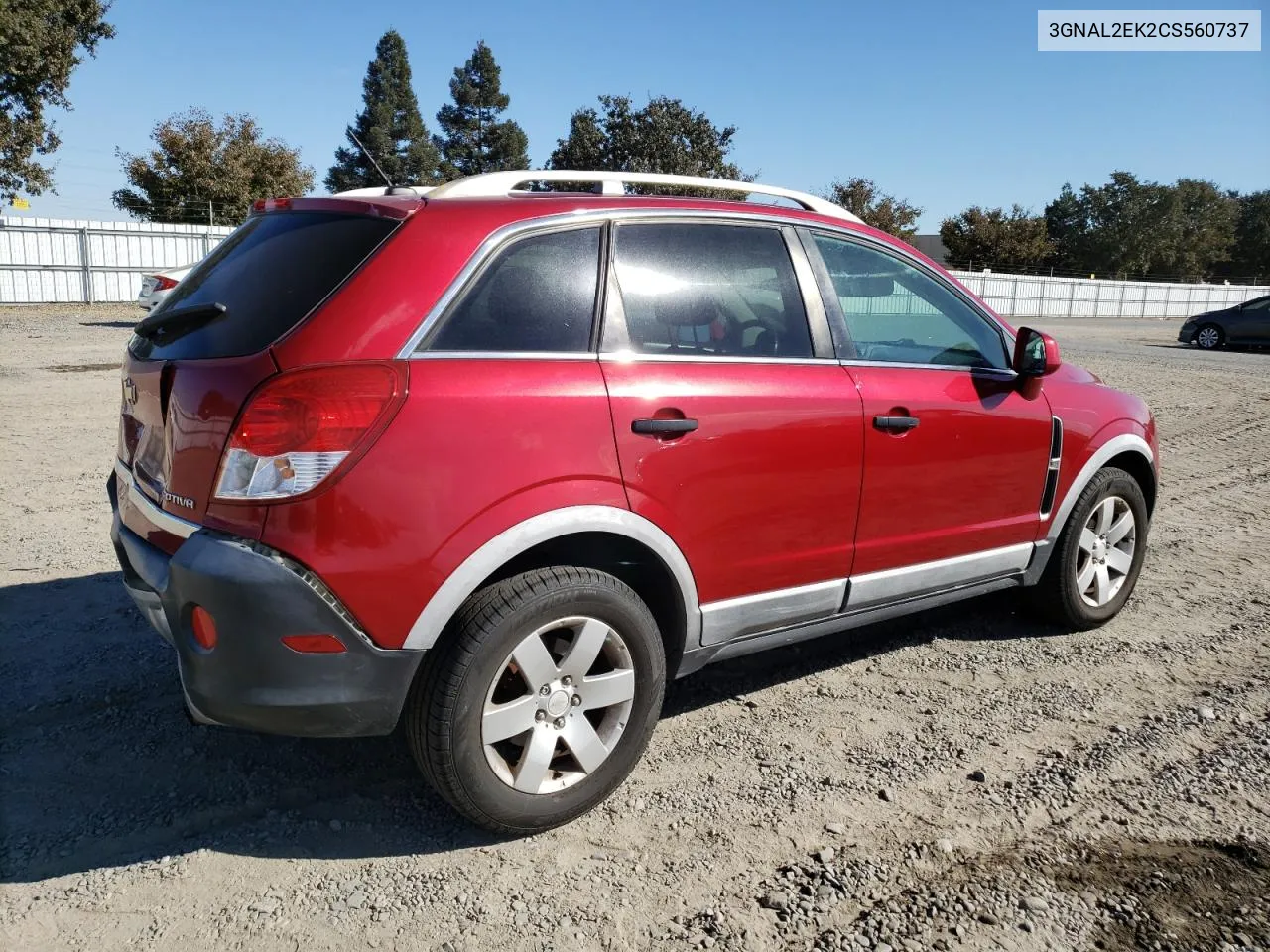 2012 Chevrolet Captiva Sport VIN: 3GNAL2EK2CS560737 Lot: 74636134