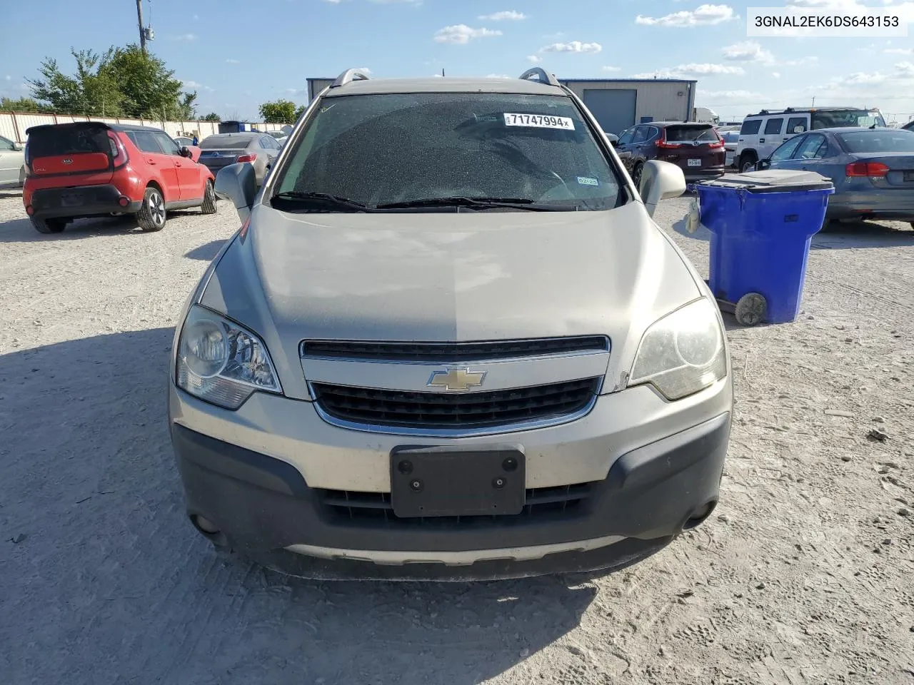 2013 Chevrolet Captiva Ls VIN: 3GNAL2EK6DS643153 Lot: 71747994