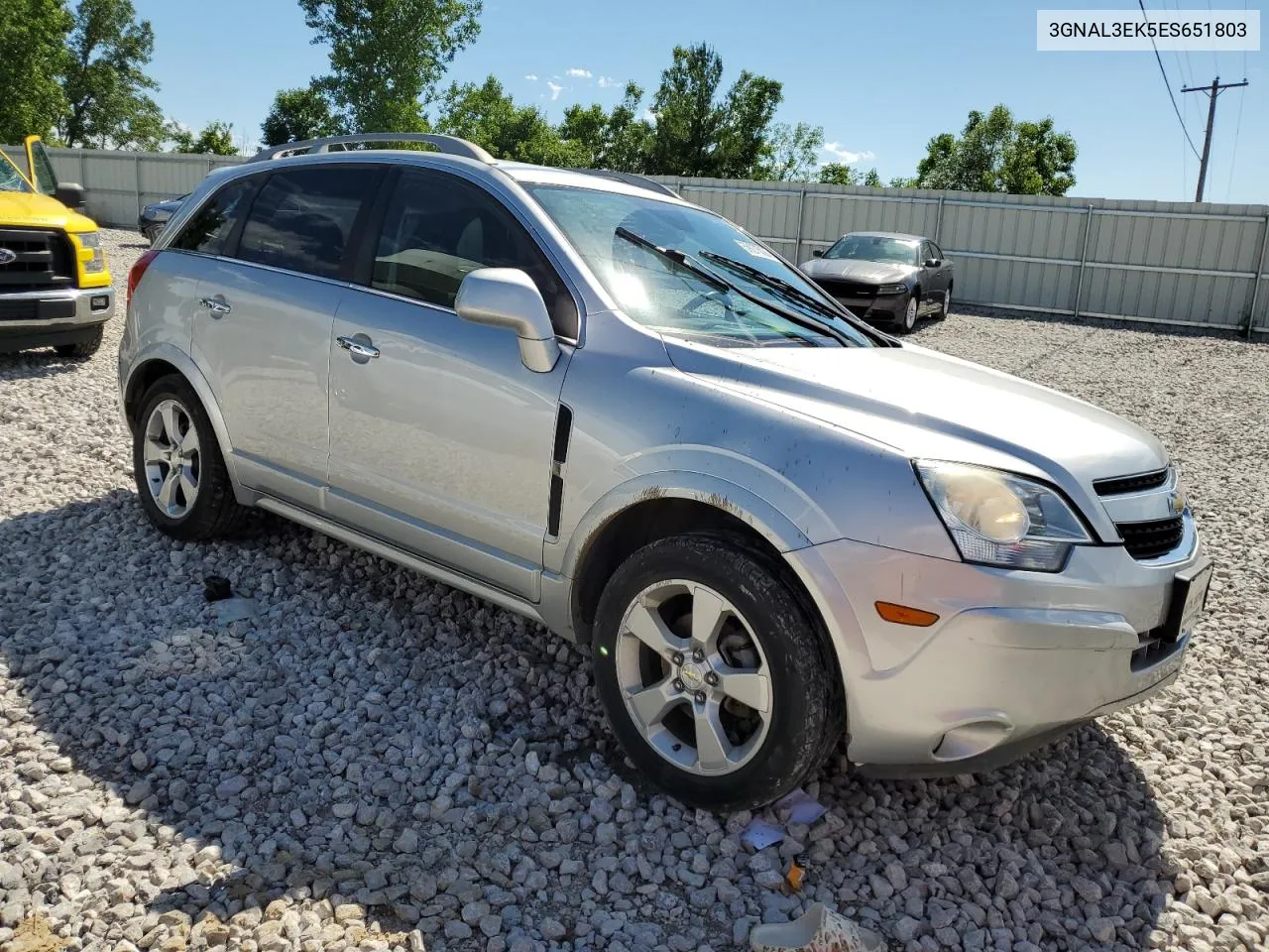 2014 Chevrolet Captiva Lt VIN: 3GNAL3EK5ES651803 Lot: 59275024