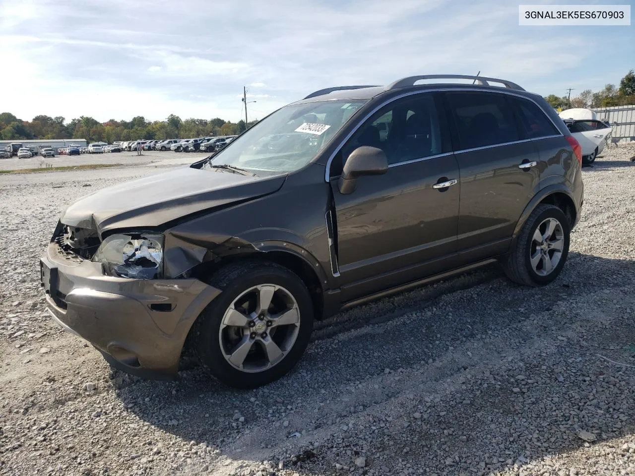 2014 Chevrolet Captiva Lt VIN: 3GNAL3EK5ES670903 Lot: 72542033