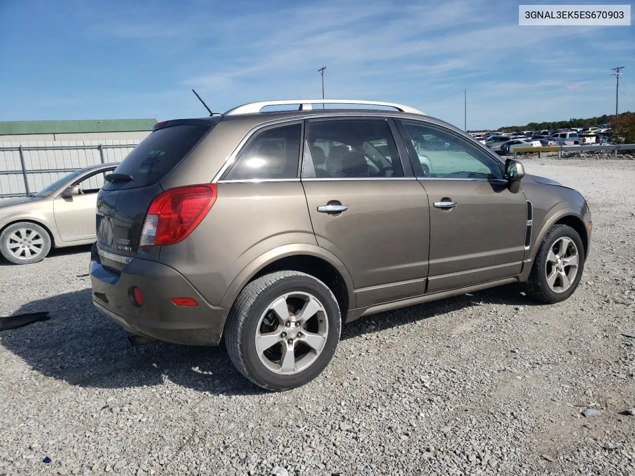 2014 Chevrolet Captiva Lt VIN: 3GNAL3EK5ES670903 Lot: 72542033