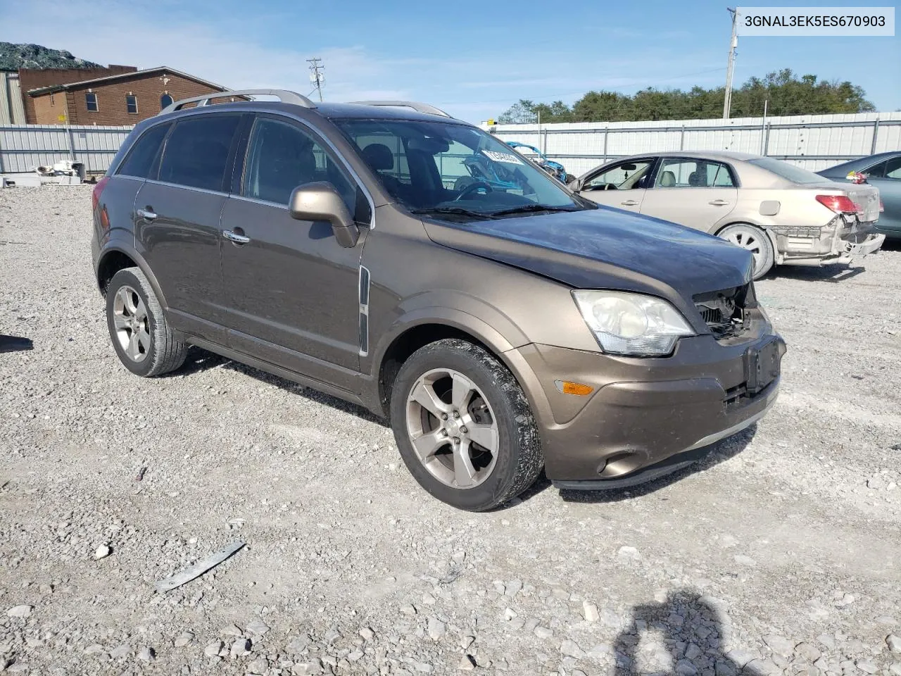 2014 Chevrolet Captiva Lt VIN: 3GNAL3EK5ES670903 Lot: 72542033