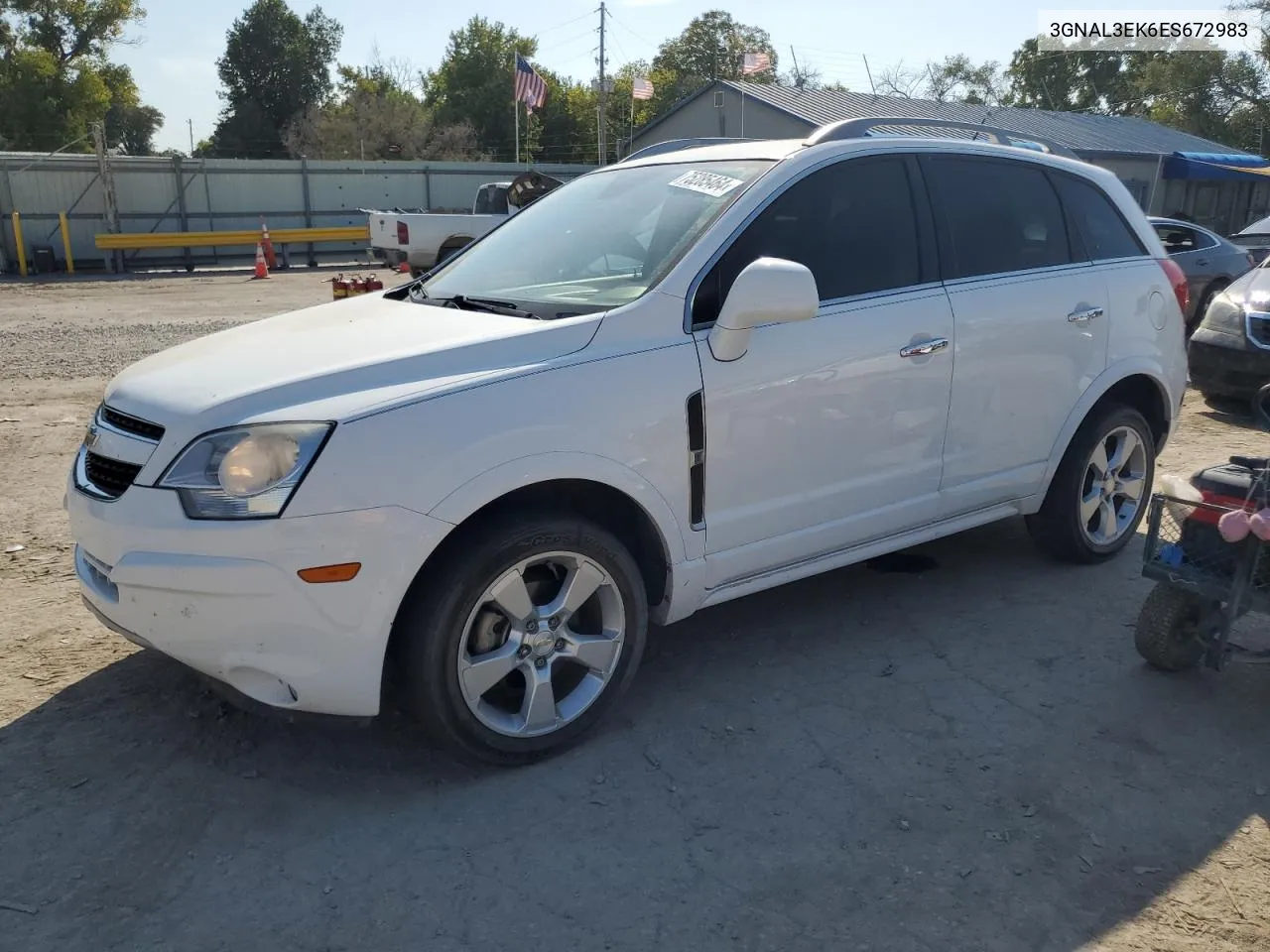 2014 Chevrolet Captiva Lt VIN: 3GNAL3EK6ES672983 Lot: 75285464