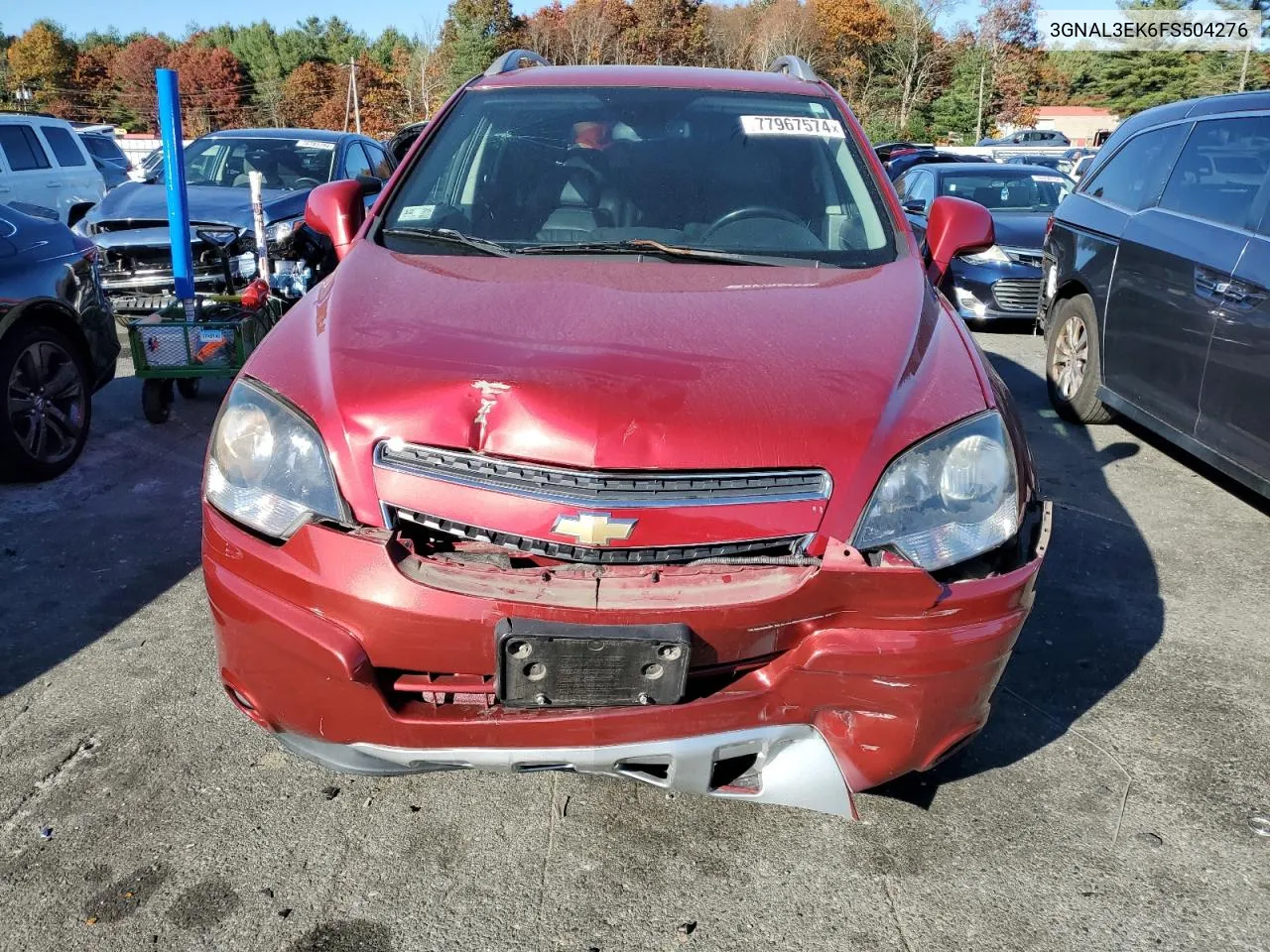 2015 Chevrolet Captiva Lt VIN: 3GNAL3EK6FS504276 Lot: 77967574