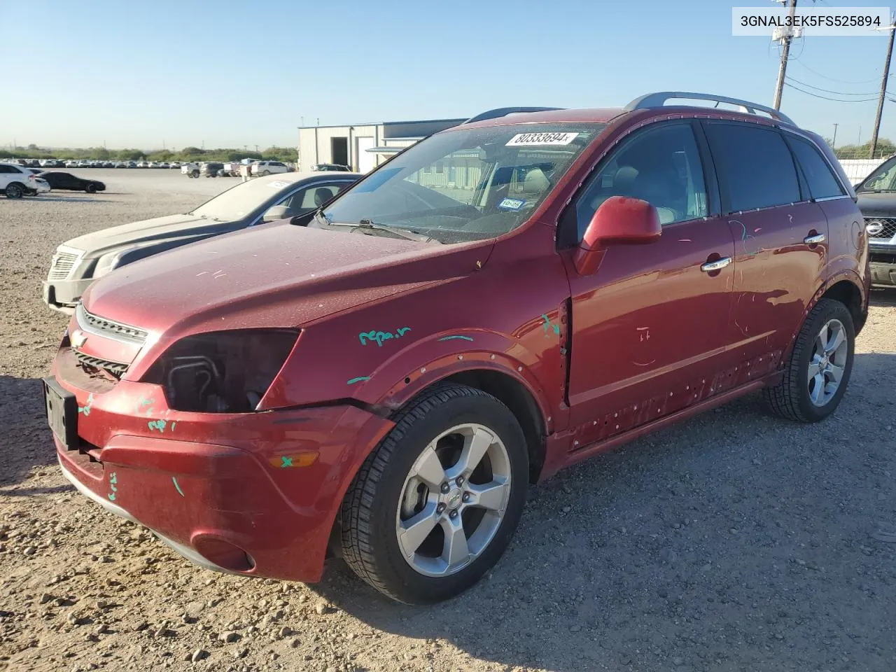 2015 Chevrolet Captiva Lt VIN: 3GNAL3EK5FS525894 Lot: 80333694