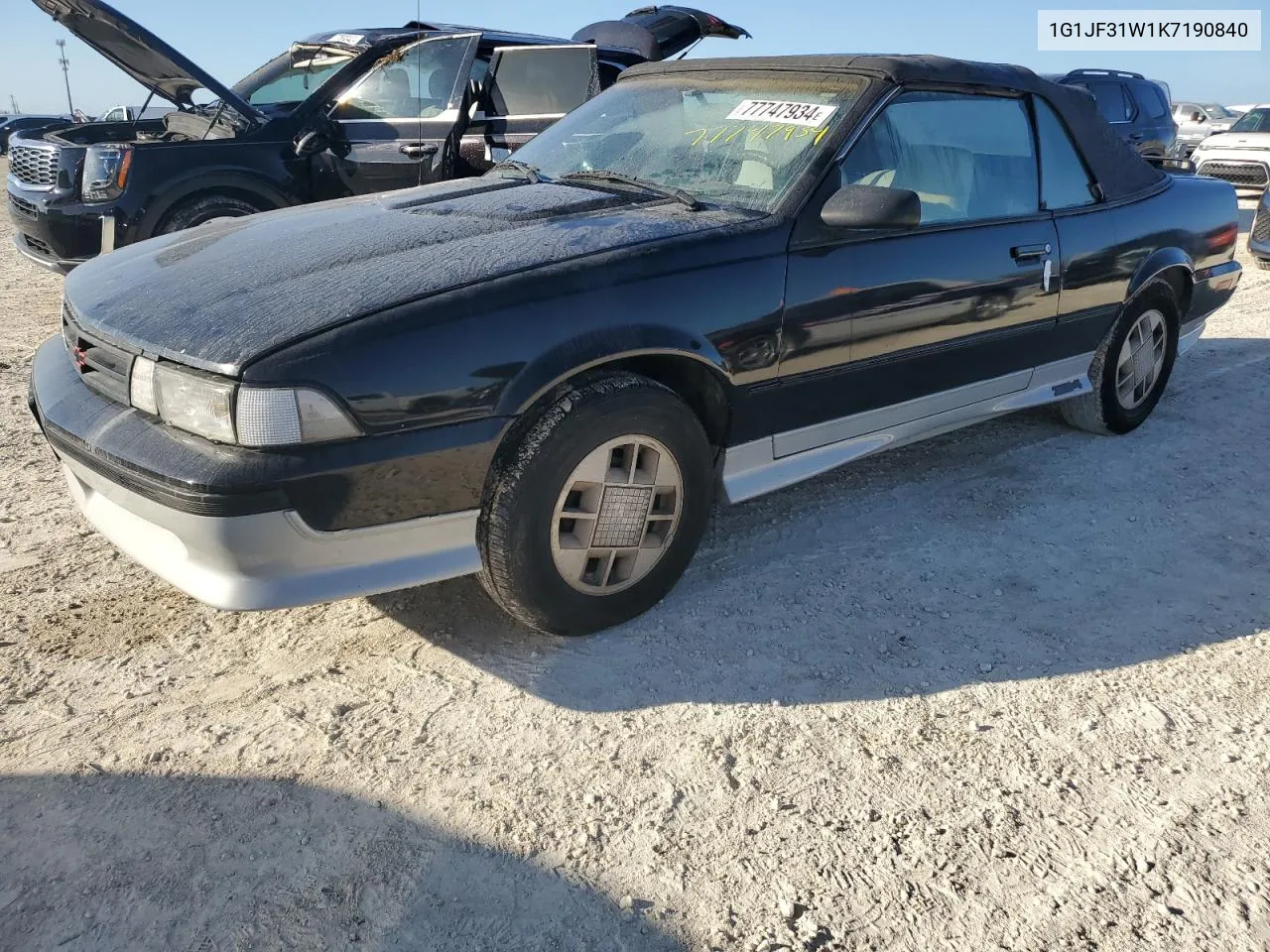 1989 Chevrolet Cavalier Z24 VIN: 1G1JF31W1K7190840 Lot: 77747934