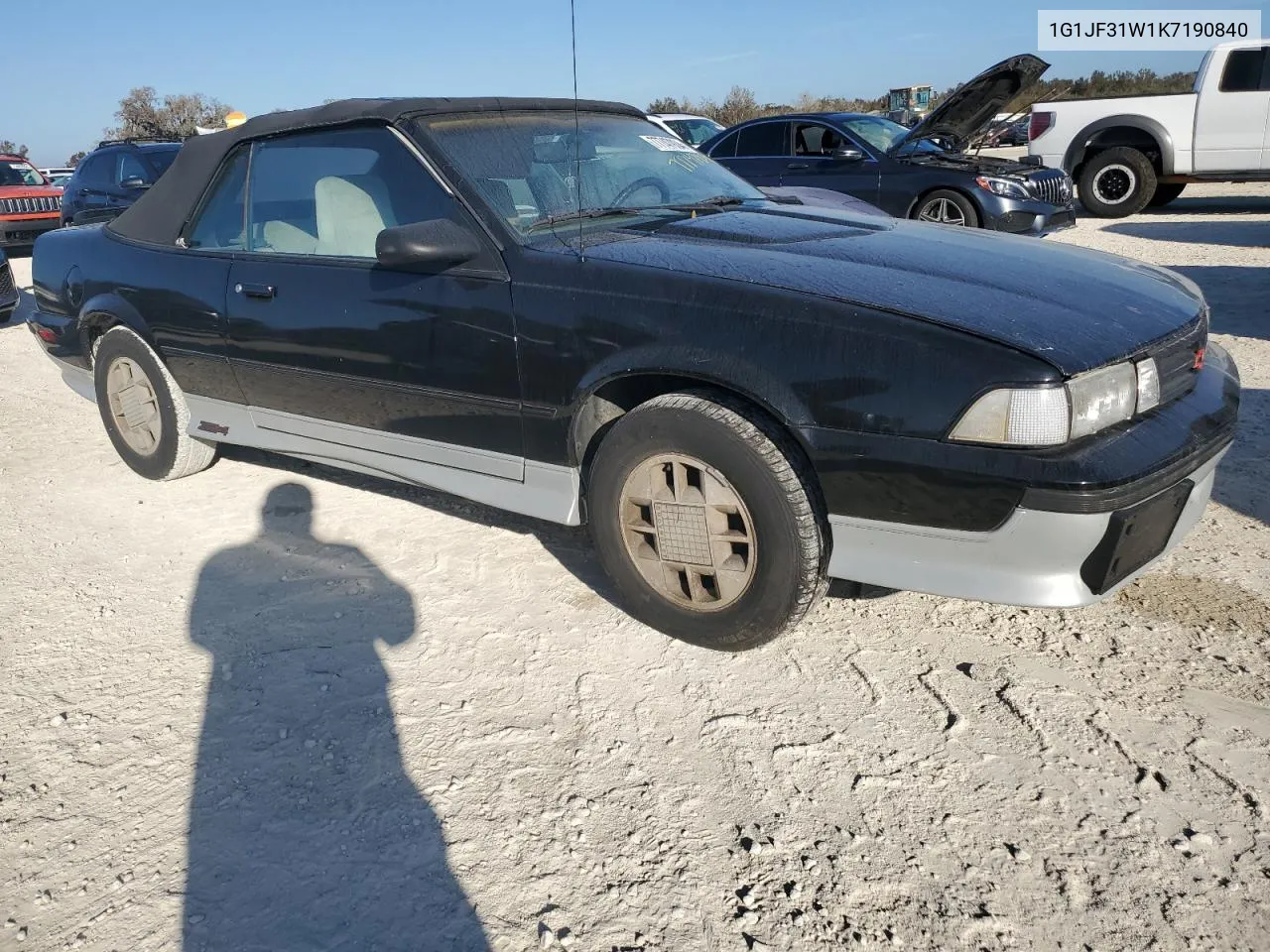 1989 Chevrolet Cavalier Z24 VIN: 1G1JF31W1K7190840 Lot: 77747934