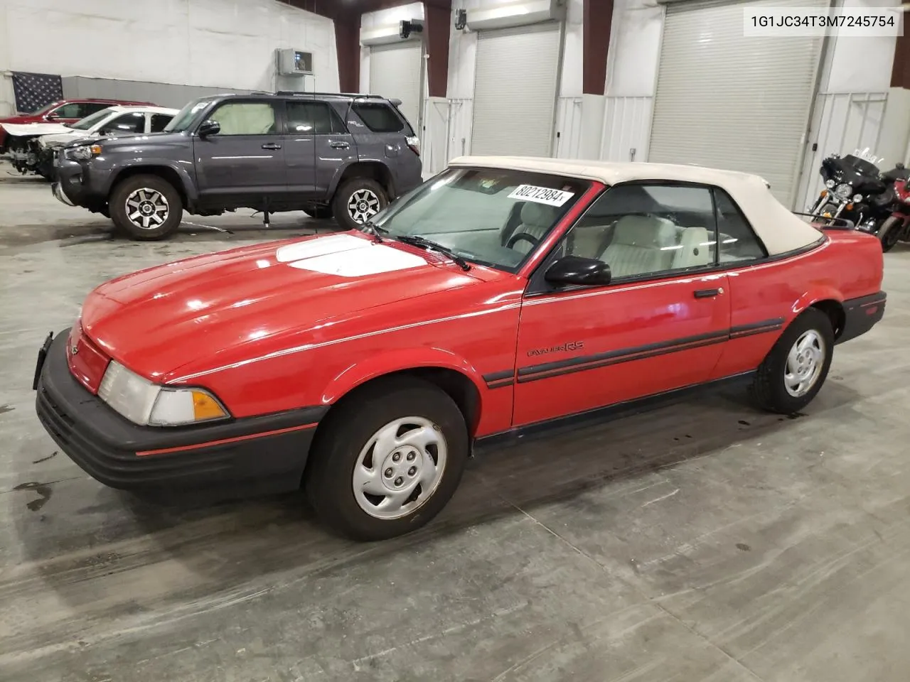 1991 Chevrolet Cavalier Rs VIN: 1G1JC34T3M7245754 Lot: 80212984