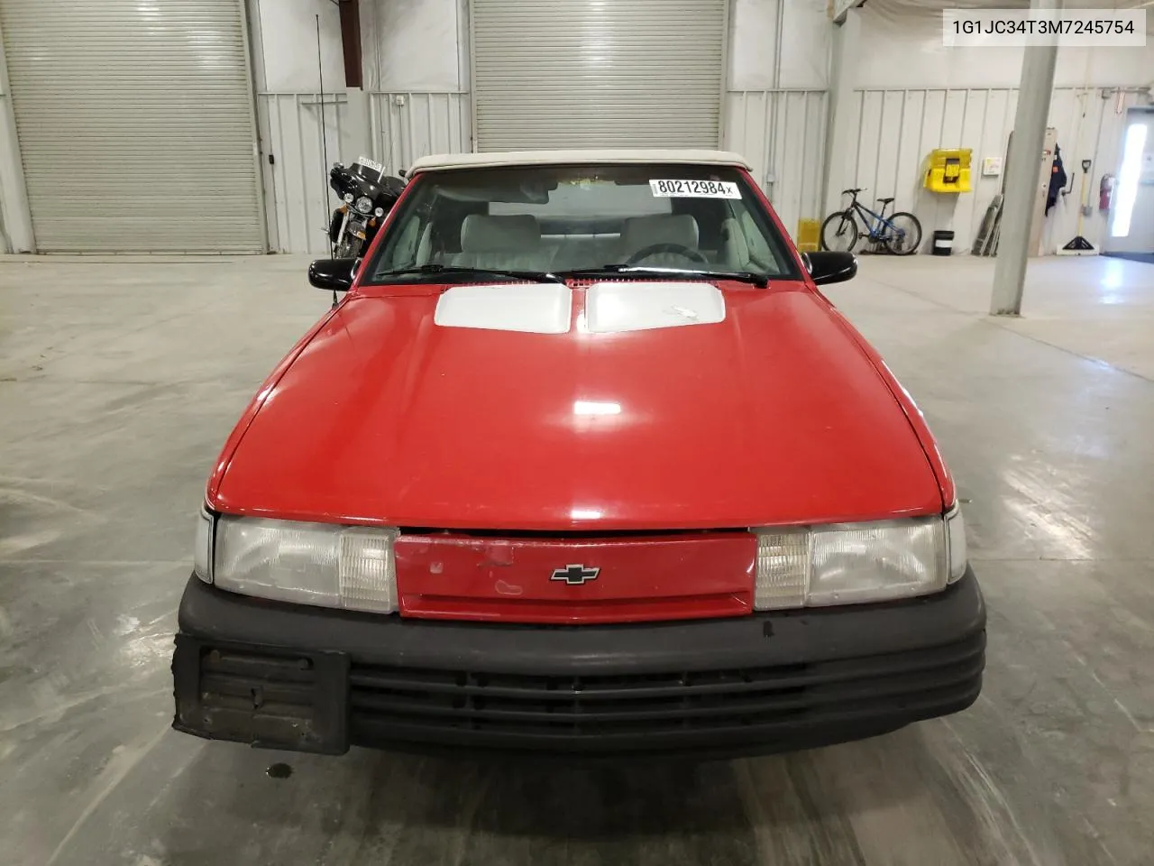 1991 Chevrolet Cavalier Rs VIN: 1G1JC34T3M7245754 Lot: 80212984