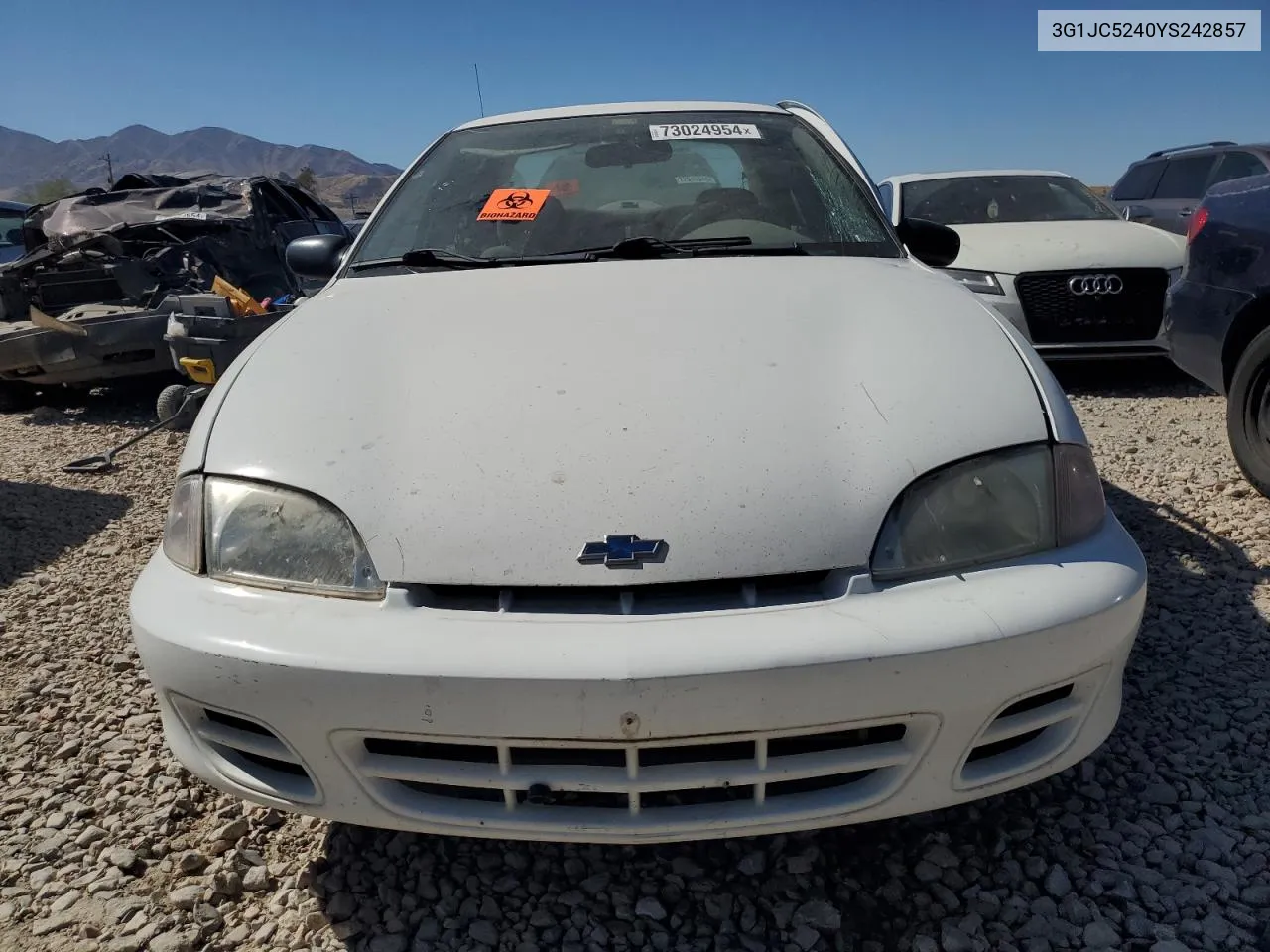 2000 Chevrolet Cavalier VIN: 3G1JC5240YS242857 Lot: 73024954