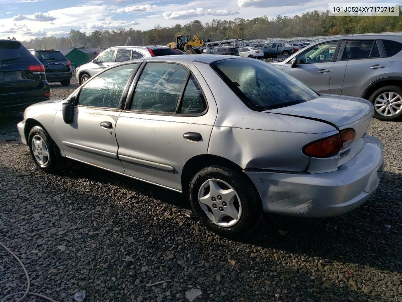 2000 Chevrolet Cavalier VIN: 1G1JC524XY7170712 Lot: 75046394