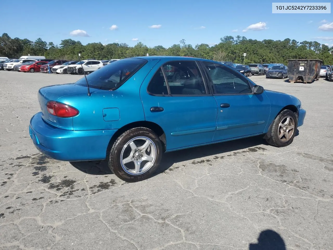 2000 Chevrolet Cavalier VIN: 1G1JC5242Y7233396 Lot: 75761184