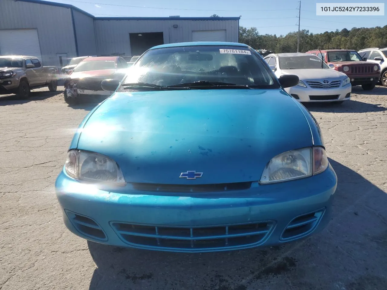 2000 Chevrolet Cavalier VIN: 1G1JC5242Y7233396 Lot: 75761184