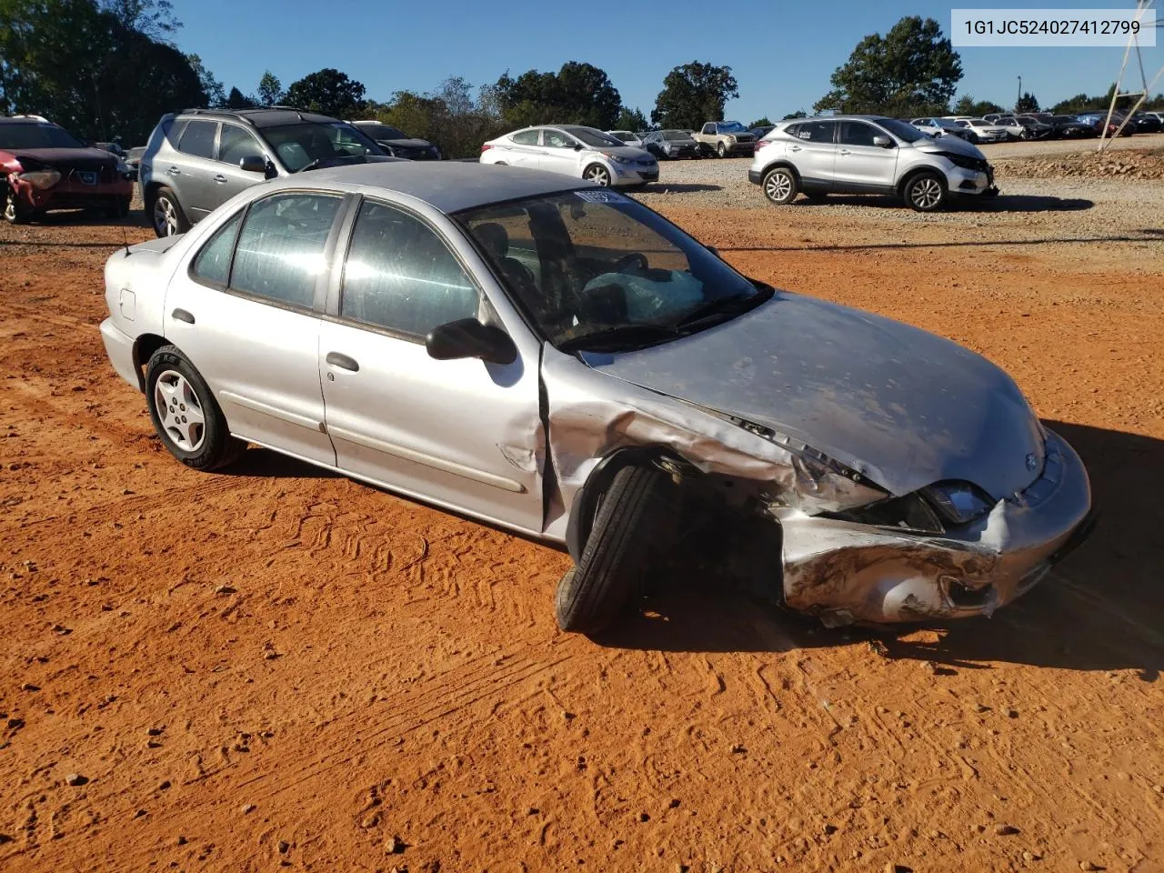 2002 Chevrolet Cavalier Base VIN: 1G1JC524027412799 Lot: 75529484