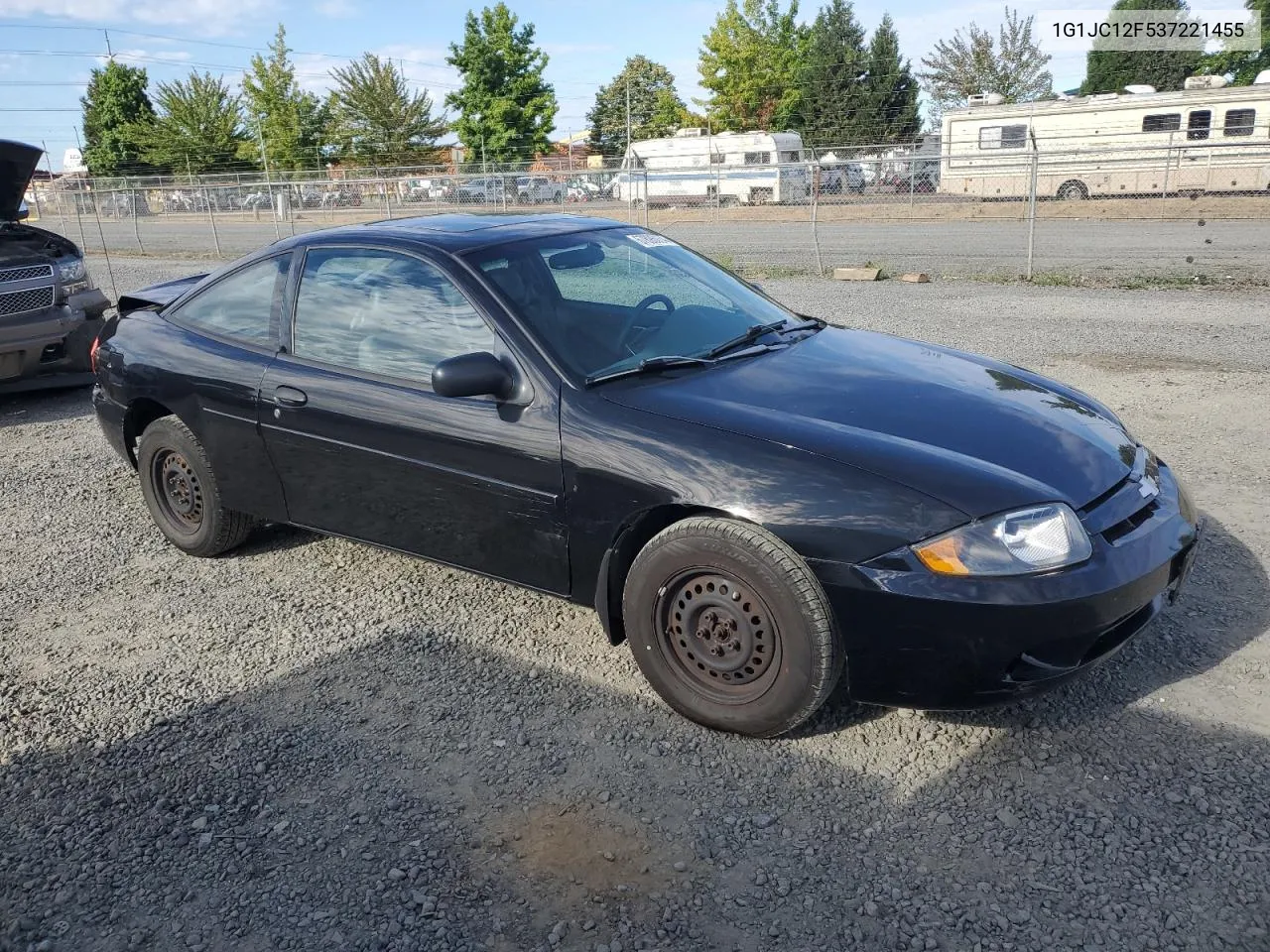 2003 Chevrolet Cavalier VIN: 1G1JC12F537221455 Lot: 67895034